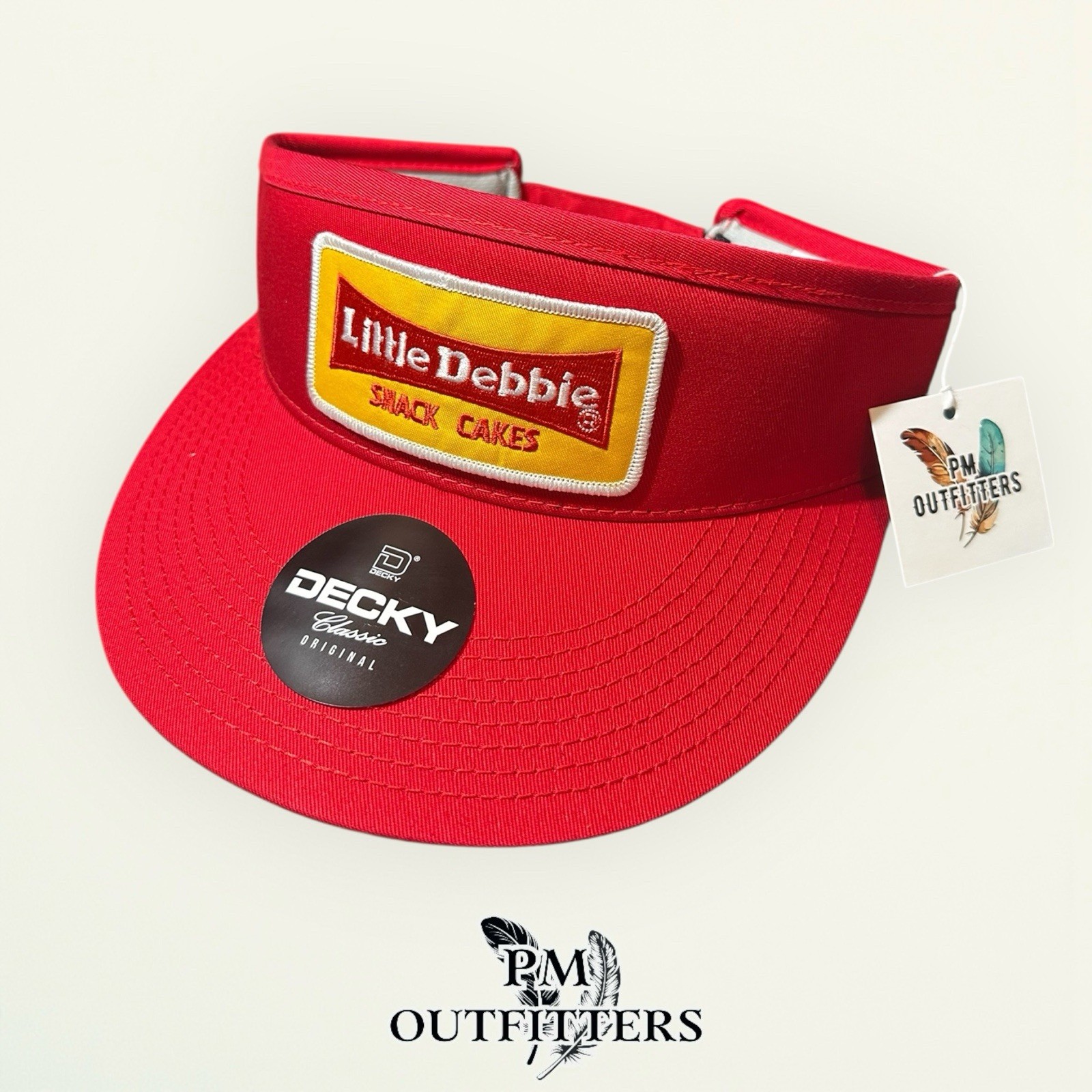 Little Debbie Snack Cakes Visor Decky Red Retro Patch High Crown Nostalgia