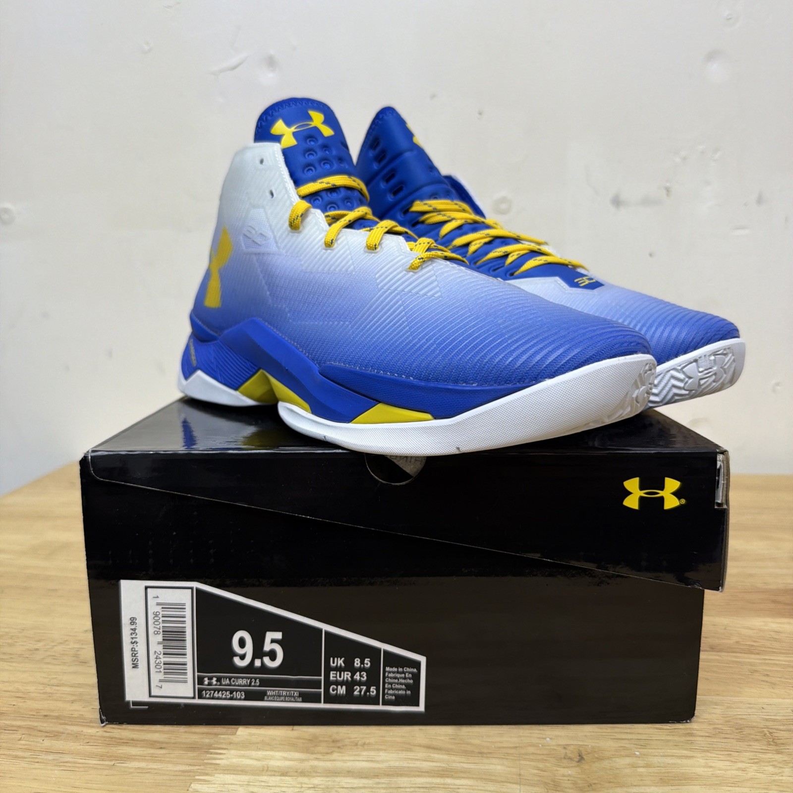 Under Armour Curry 2.5 DubNation MVP Champion Worriers Home Limited 9.5