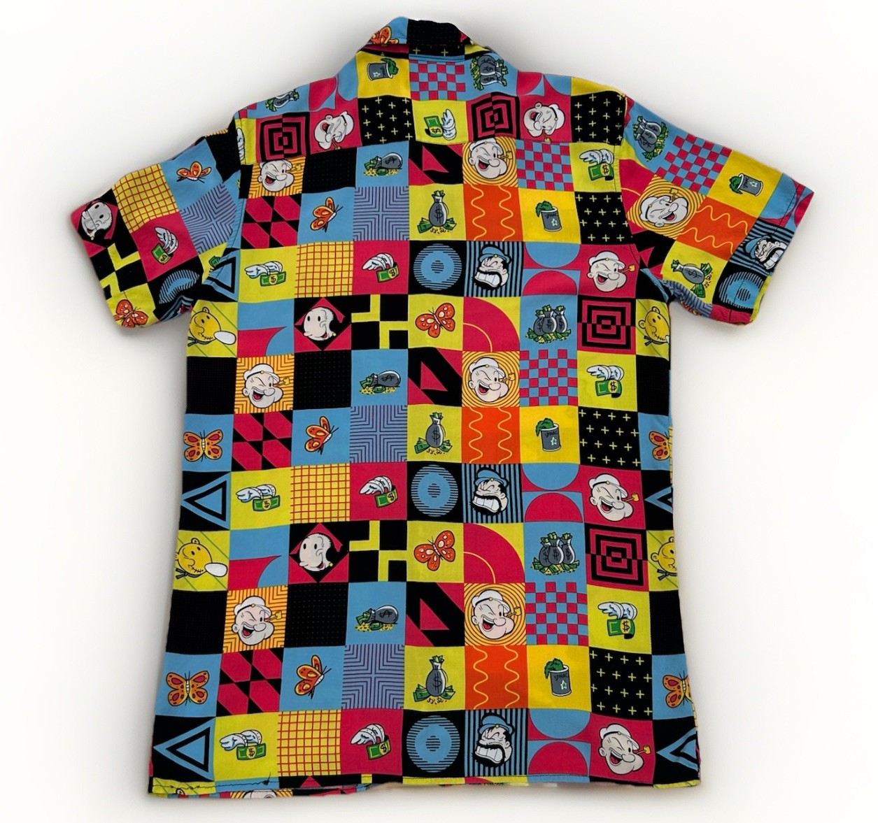 Reason Popeye Matching Set Mens M Button Shirt Swim Trunks Retro Graphic