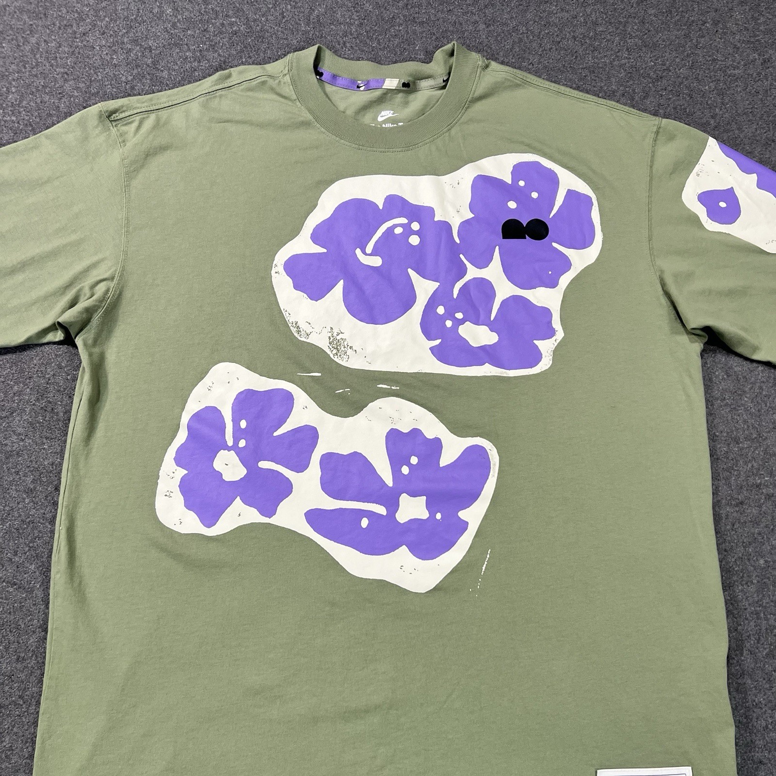 Nike x Naomi Osaka 2023 Floral Graphic T-Shirt Oil Green/Space Purple Size XL