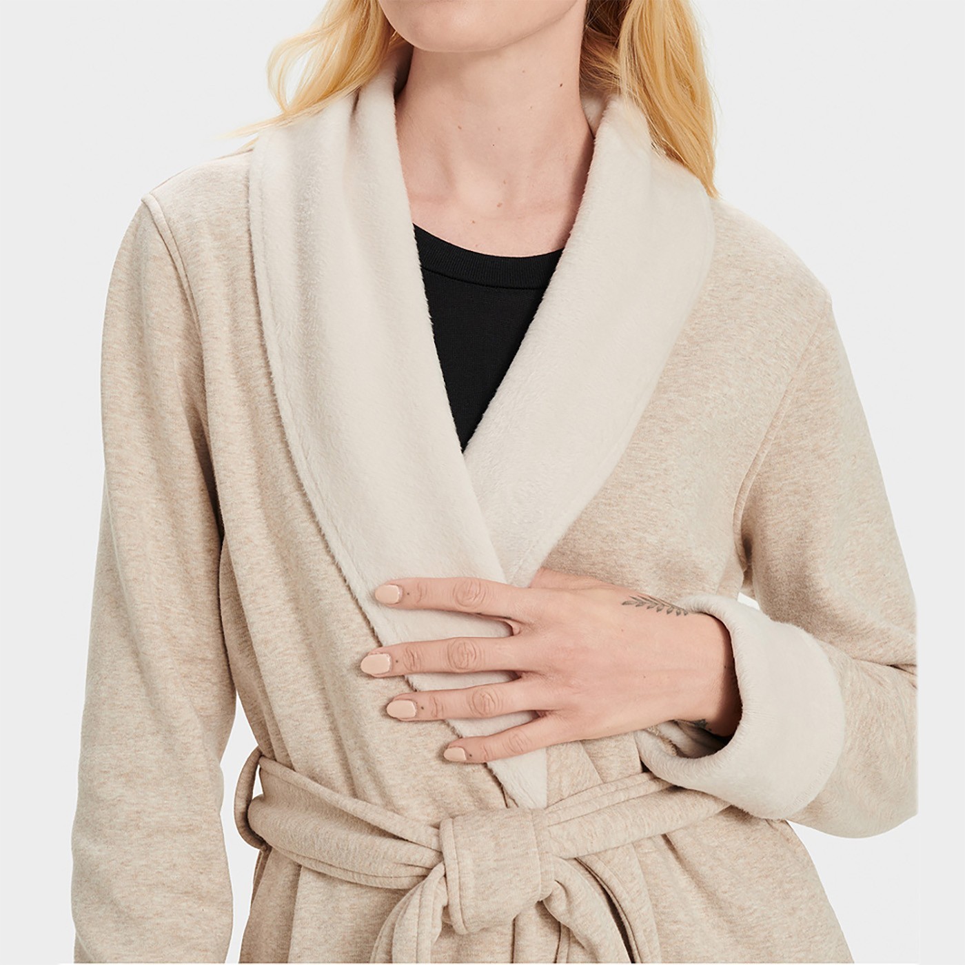 UGG Duffield II Oatmeal Heather Robe Womens Size MED *NEW*