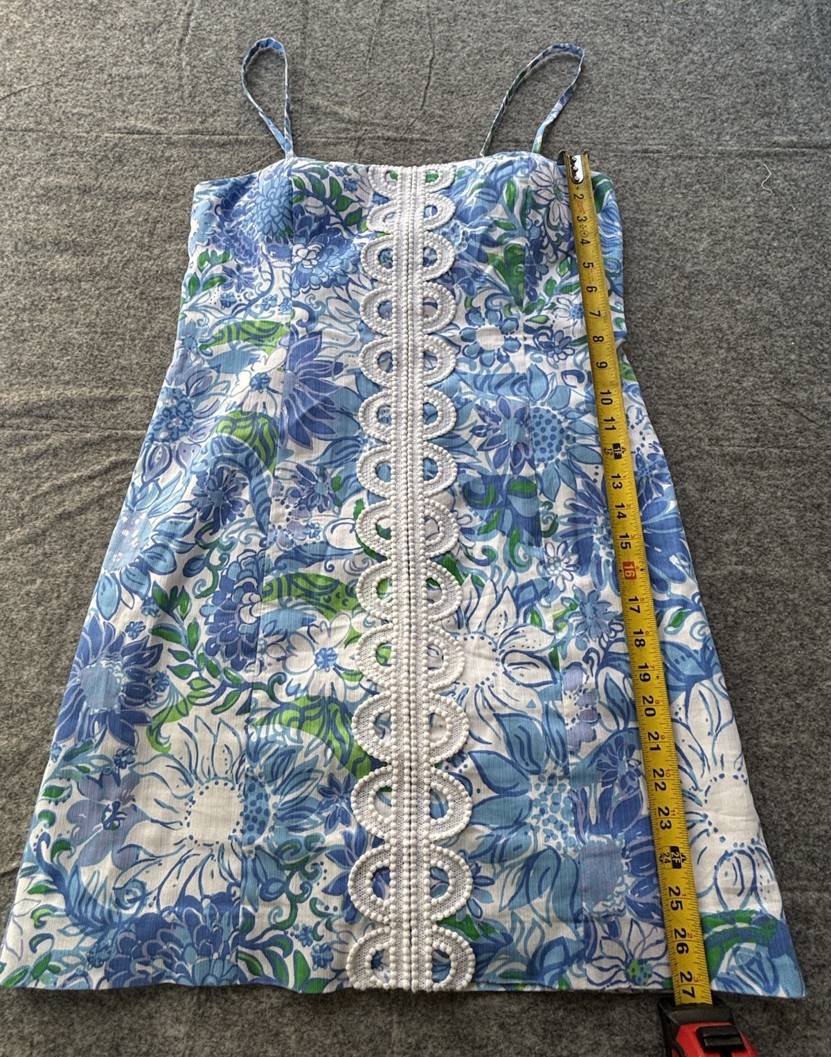 Lilly Pulitzer Shelli Stretch Dress Frenchie Blue Suns Out Dress Size 10