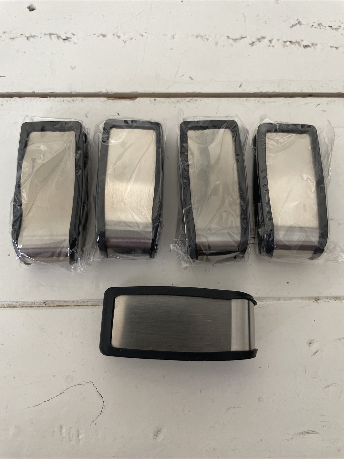 Set of 5 Silver Stainless Steel Money Clip Metal Pocket Holder Wallet Holder