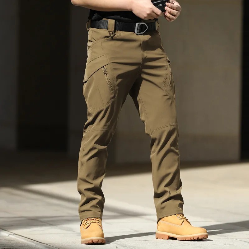 Mens Cargo Pants Stretch Flex Combat Hiking Outdoor