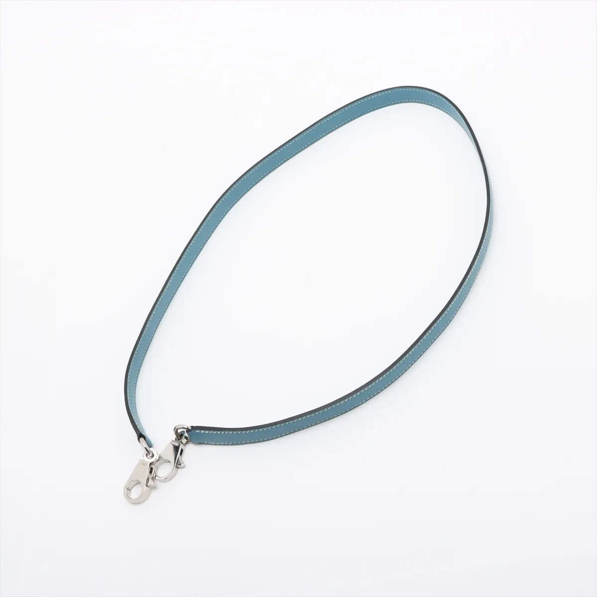 Hermès Kelly 28 Le Tournay Cushbell Blue Jean Silver Metal Fittings □C: 1999