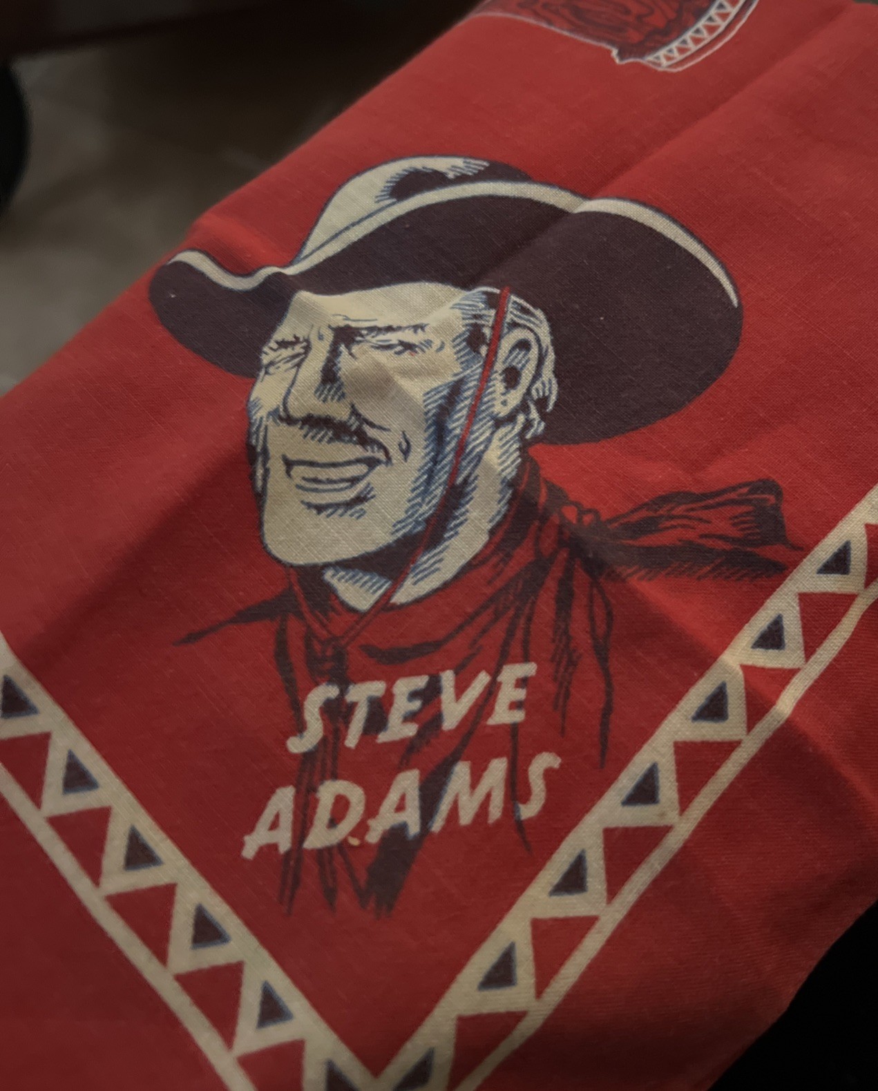 Vintage 1949 Straight Arrow Steve Adams Bandana National Biscuit Co Handkerchief