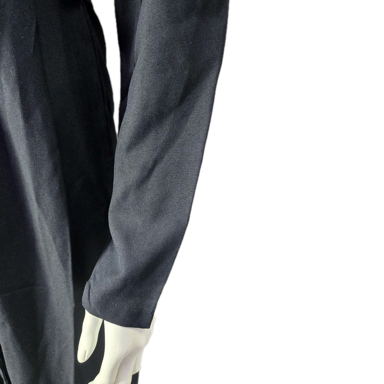 Women’s Chic Black Turn Down Collar Elegant Double- Brested Jumpsuit Sz: S