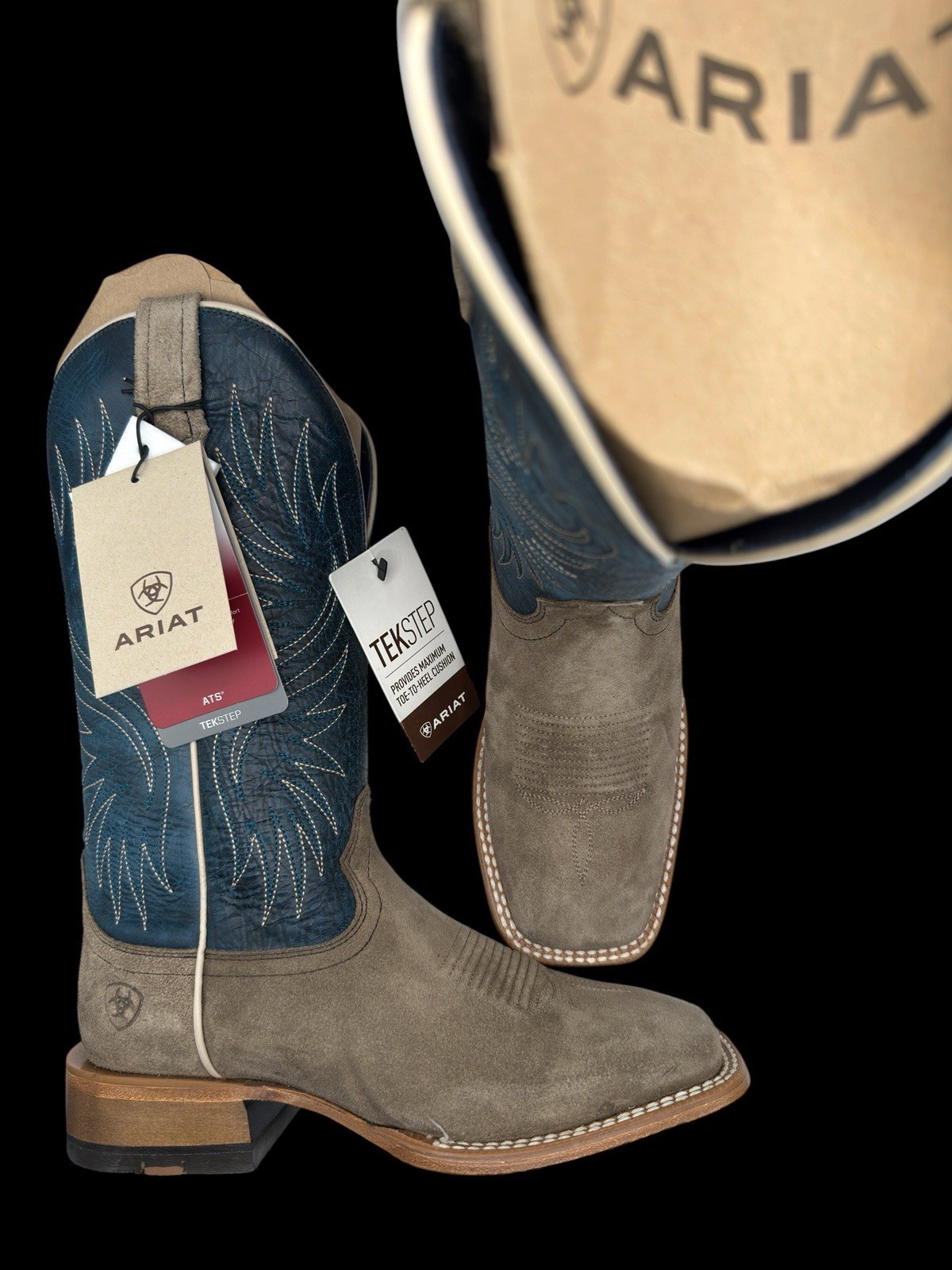 Ariat Circuit Rockridge Western Roughout Boot Size 8.5
