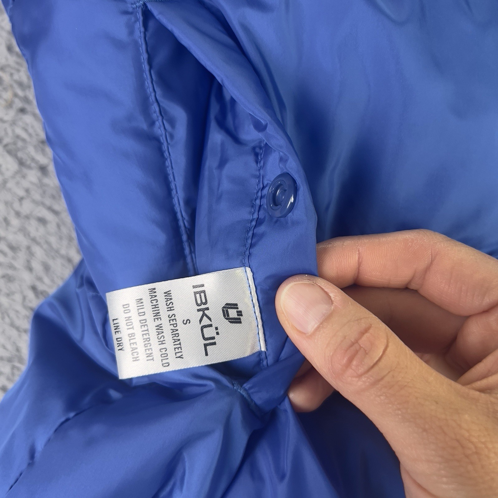 IBKUL Vest Women Small Blue Floral Reversible Puffer Zip Active Outdoors Golf