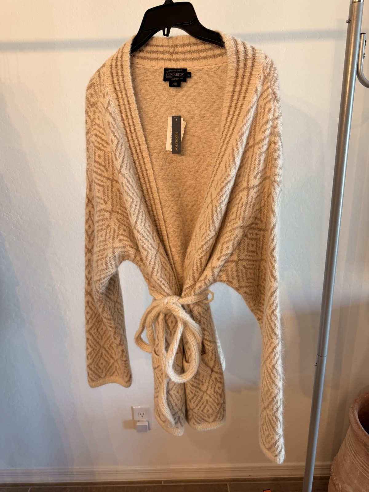 pendleton women’s textured alpaca cardigan Sz XL NWT $269