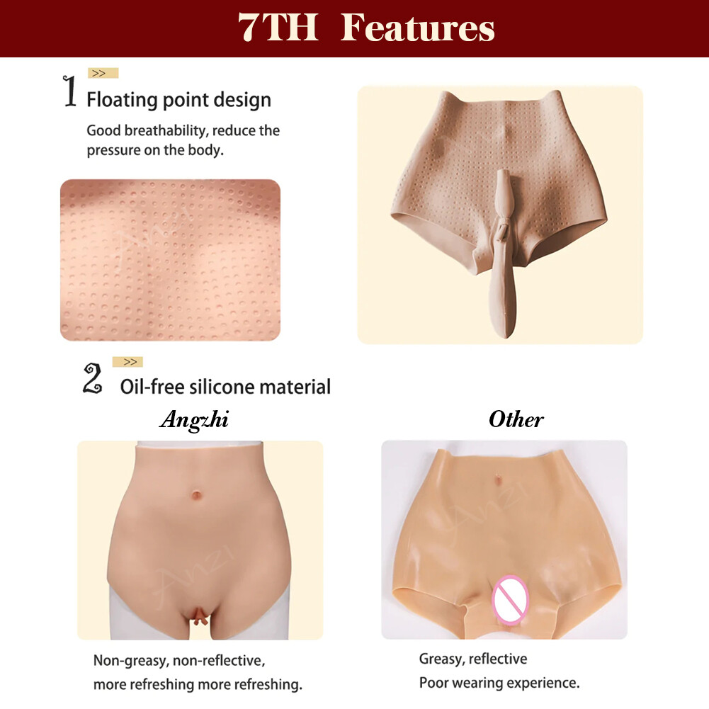 Angzhi Silicone Panty Fake Vagina Thicken Hip Underwear Transgender Crossdresser