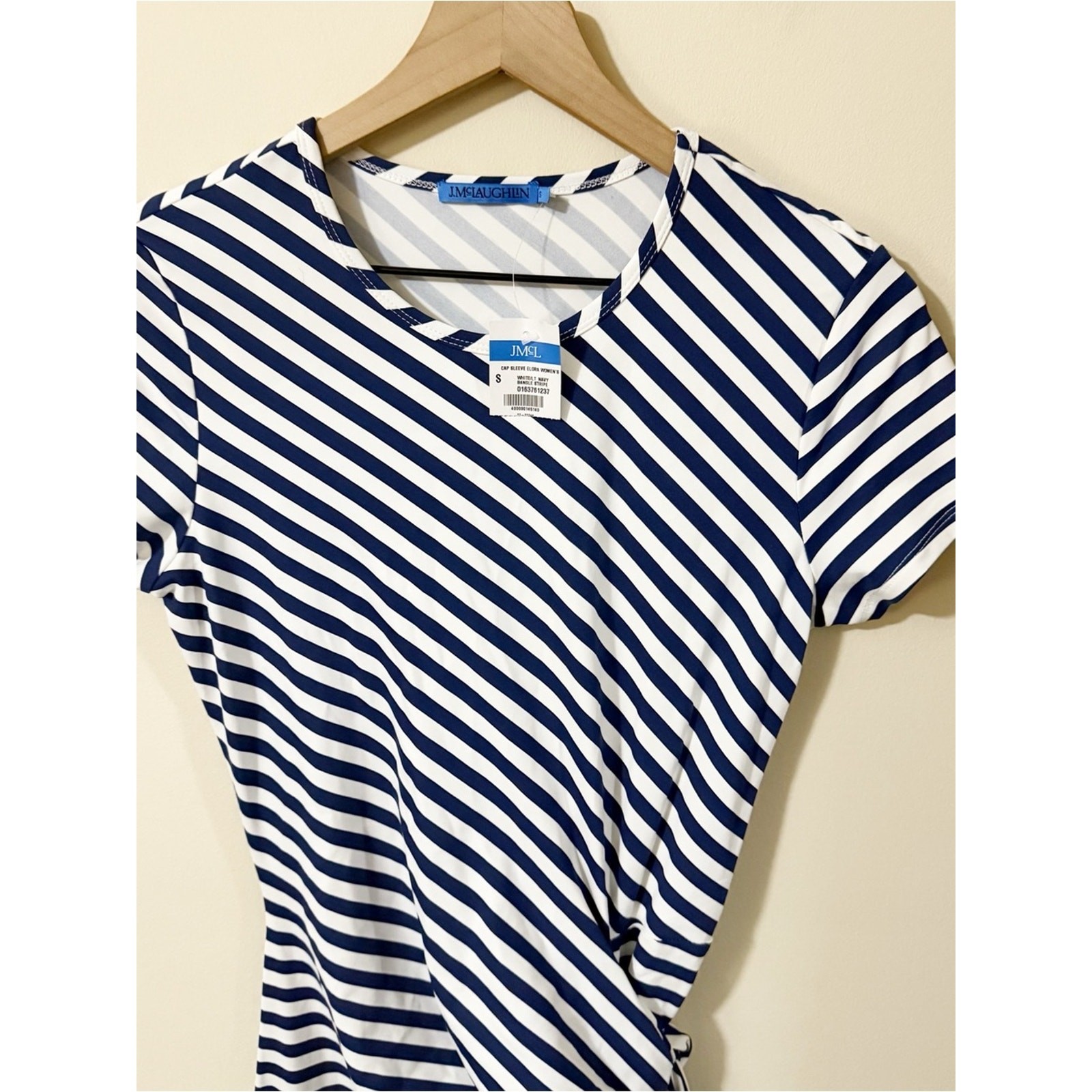 NWT J. Mclaughlin Bangle Navy Striped Womens Dress Size Small Summer Vacation