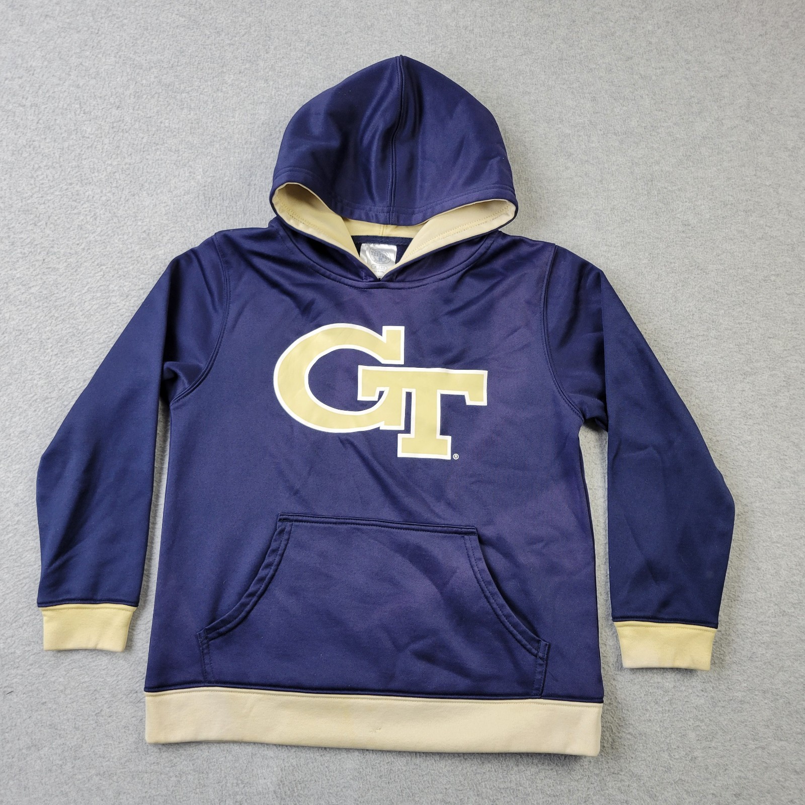 Georgia Tech Yellow Rivalry Threads 91 Hoodie Boys Medium 8/10 Pullover Pockets