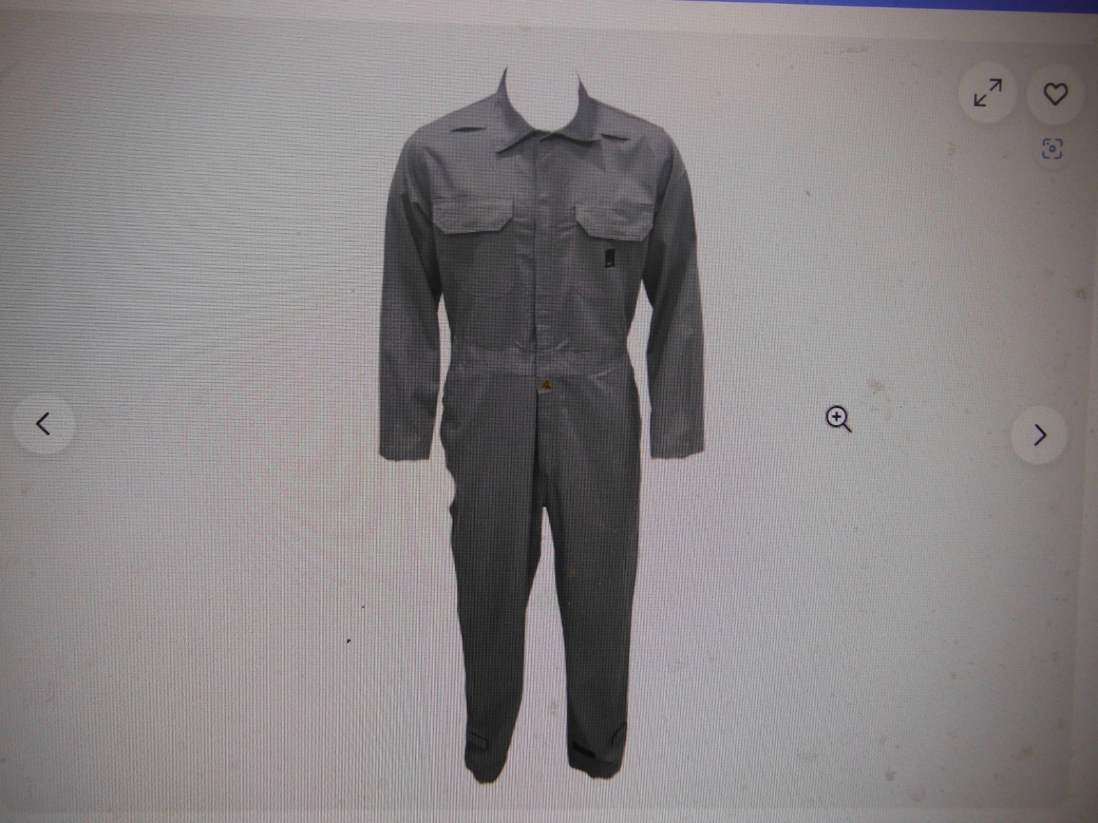 Forge FR Men Fire Resistant Coveralls Gray Elastic Waist Full Zip Snap XLT NEW