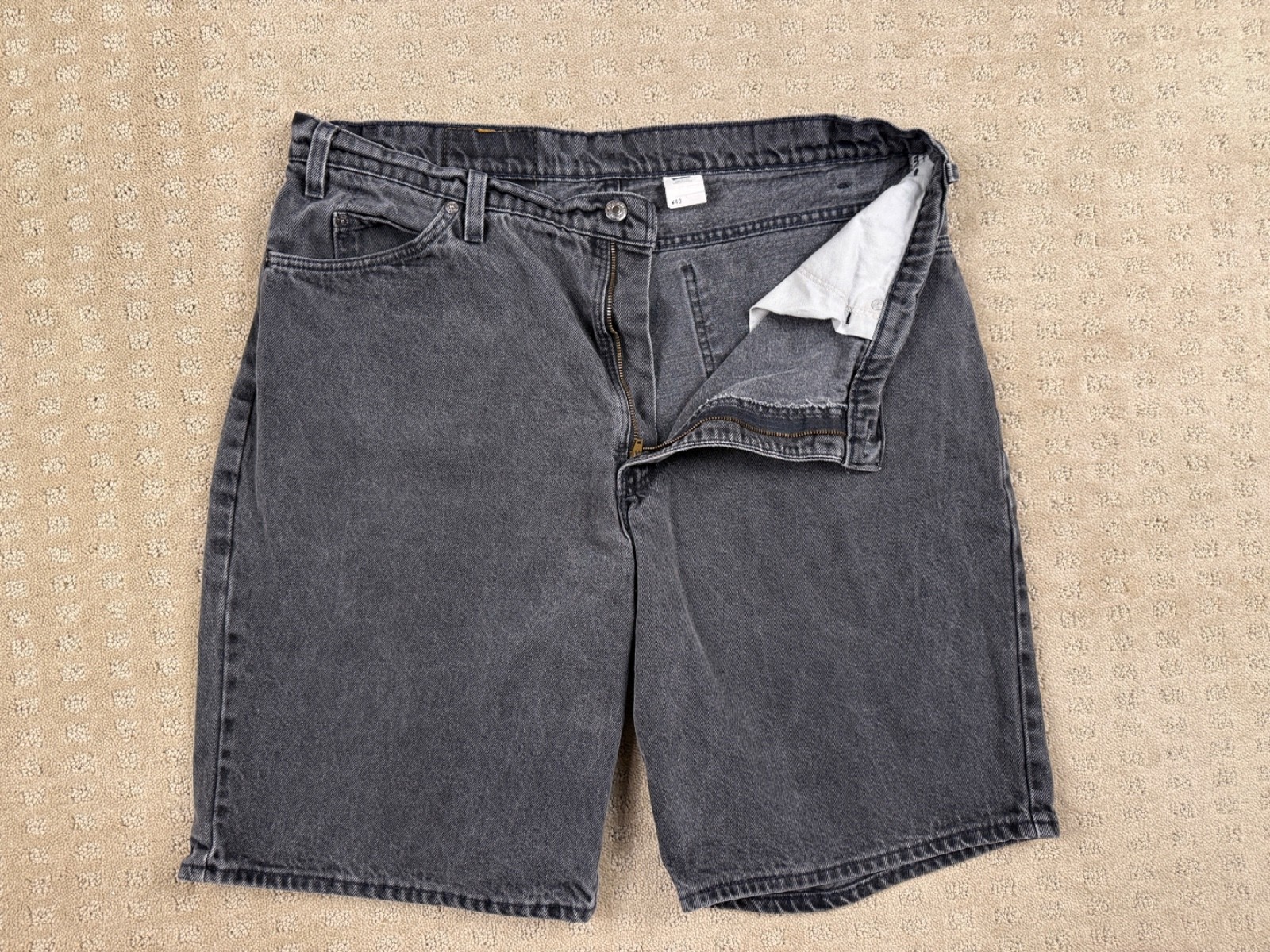 Vintage Men’s Levi’s Orange Tab 560 Loose Fit Shorts Black Waist Size 40 #1166