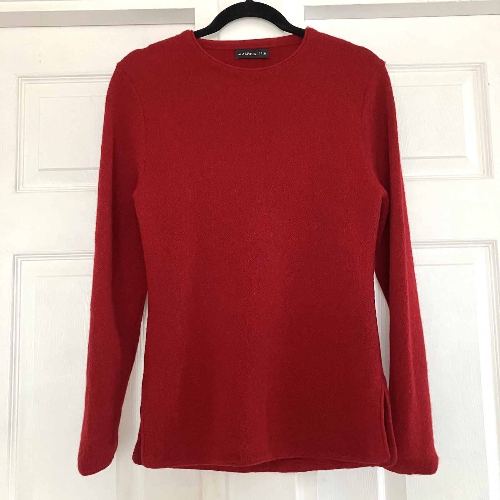 Alpaca 111 Jumper Red 100% Alpaca Made In Peru Size Medium