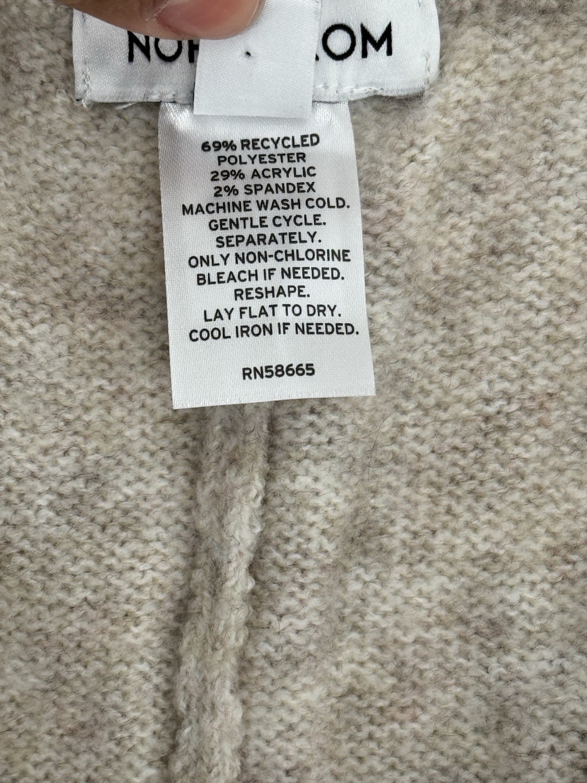Nordstrom Wide-Leg Knit Pants In Taupe Size Medium