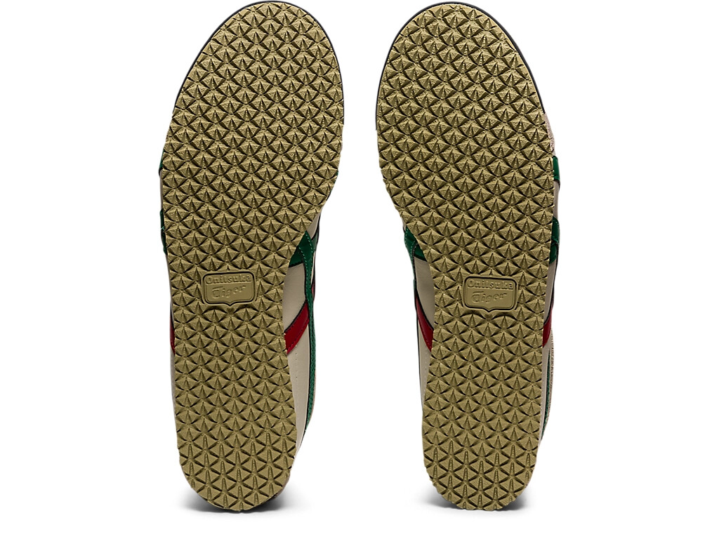 Onitsuka Tiger Mexico 66 1183C102-201 Cream Green Red Leather Shoes New Box