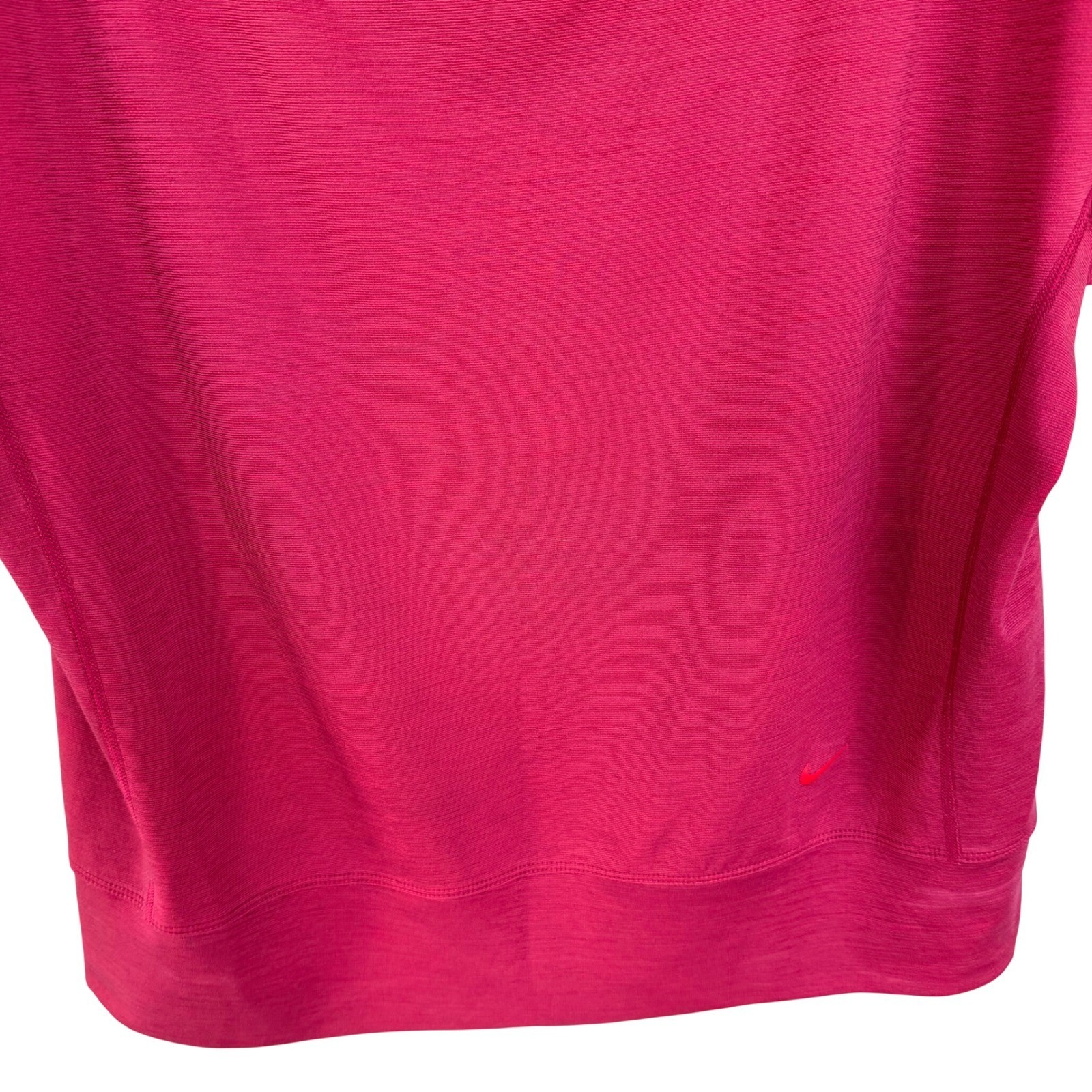 Nike Dri-FIT Womens Wool Blend Cap Sleeve Tennis Top Raspberry Red Pink Large