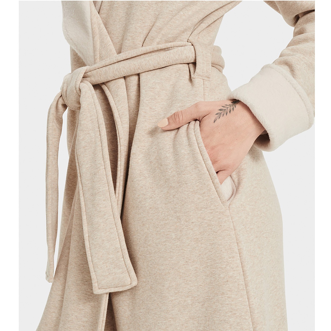 UGG Duffield II Oatmeal Heather Robe Womens Size MED *NEW*