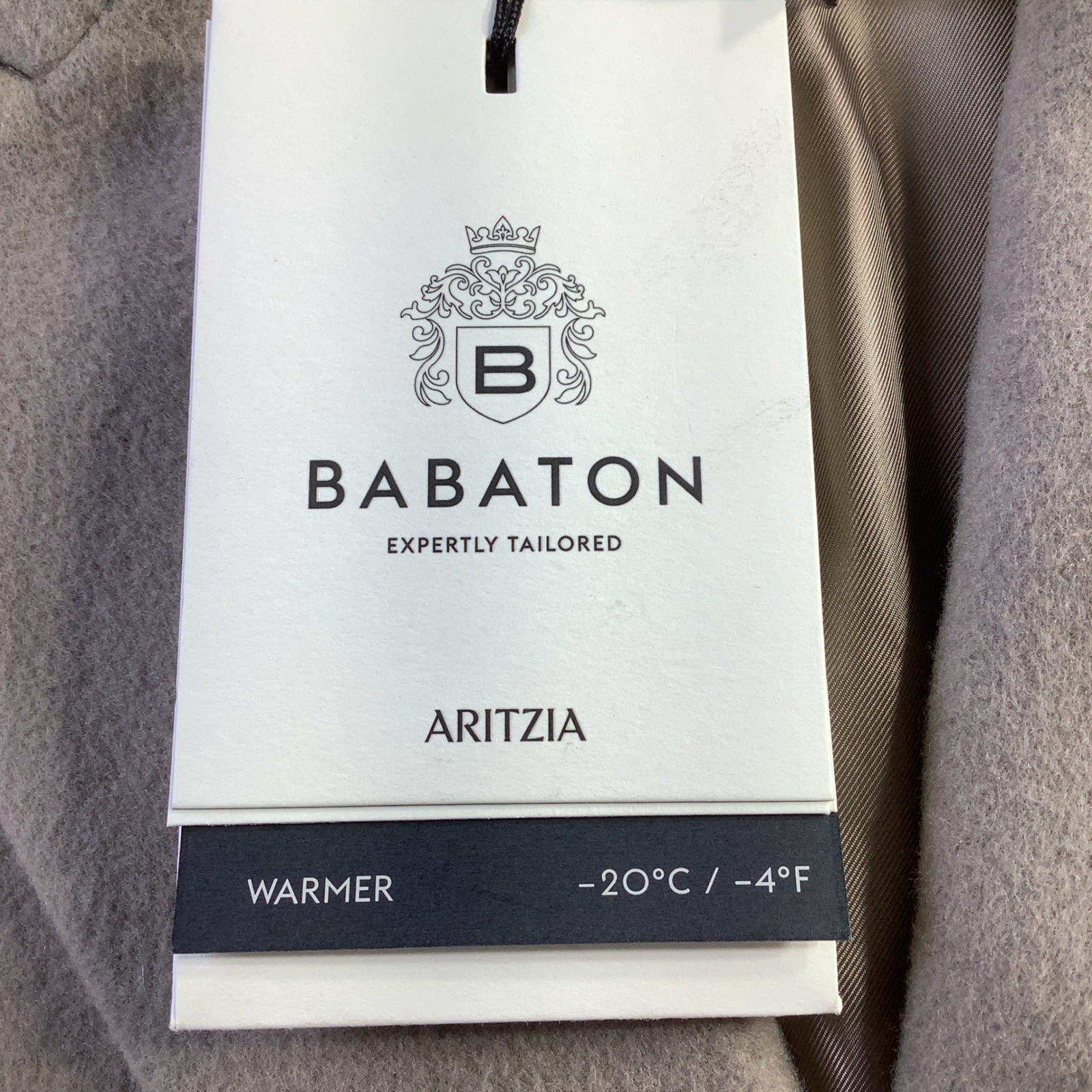 Babaton Aritzia Slouch Coat Nomad Taupe Wool Cashmere Long Coat Size Small NWT