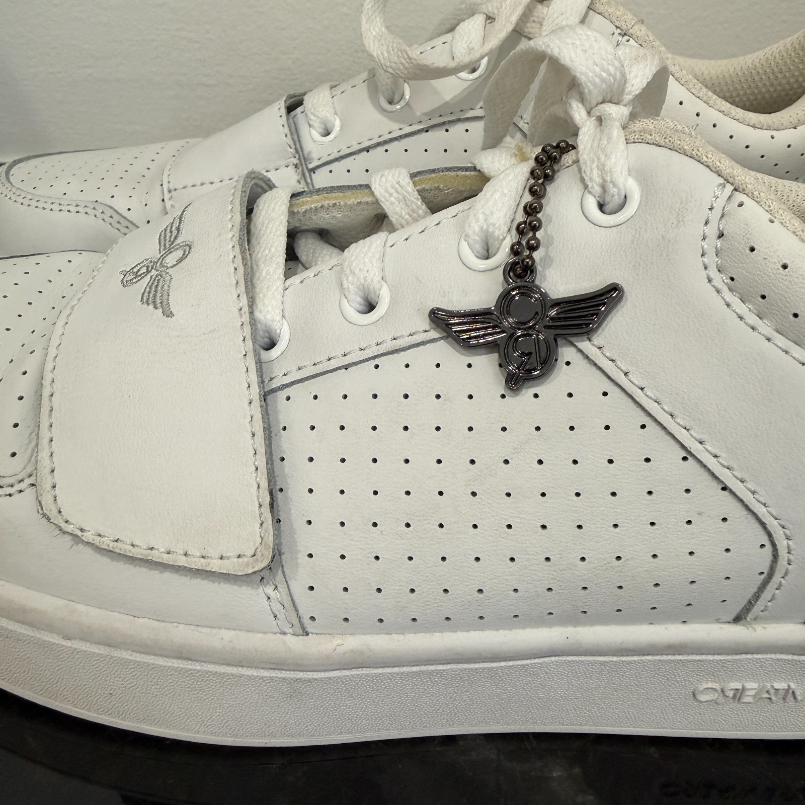 Mens 7 Creative Recreation Cesario Lo XXI White Perforated Leather Strap