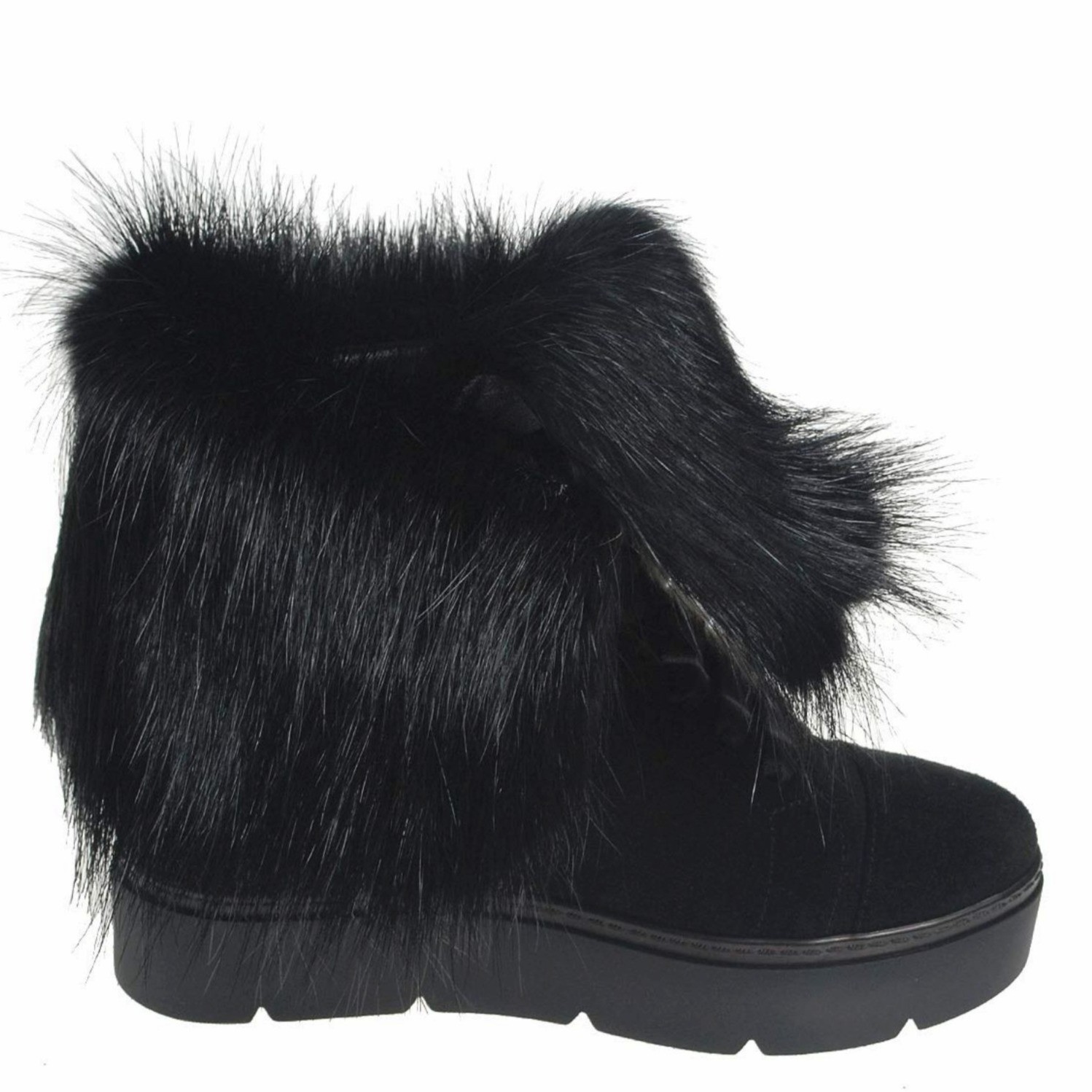 Litvin Mukluk Fur Cuff Platform Ankle Boots Booties 40 US 10 Mall Goth Festival