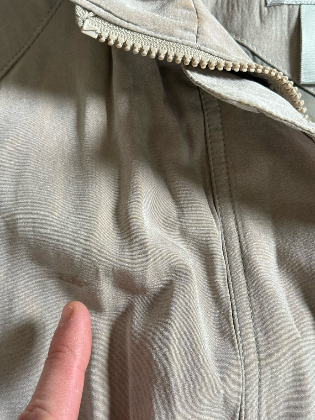 Vintage Jacqueline Ferrar Jacket Medium Tan Trench Coat Zipper Button