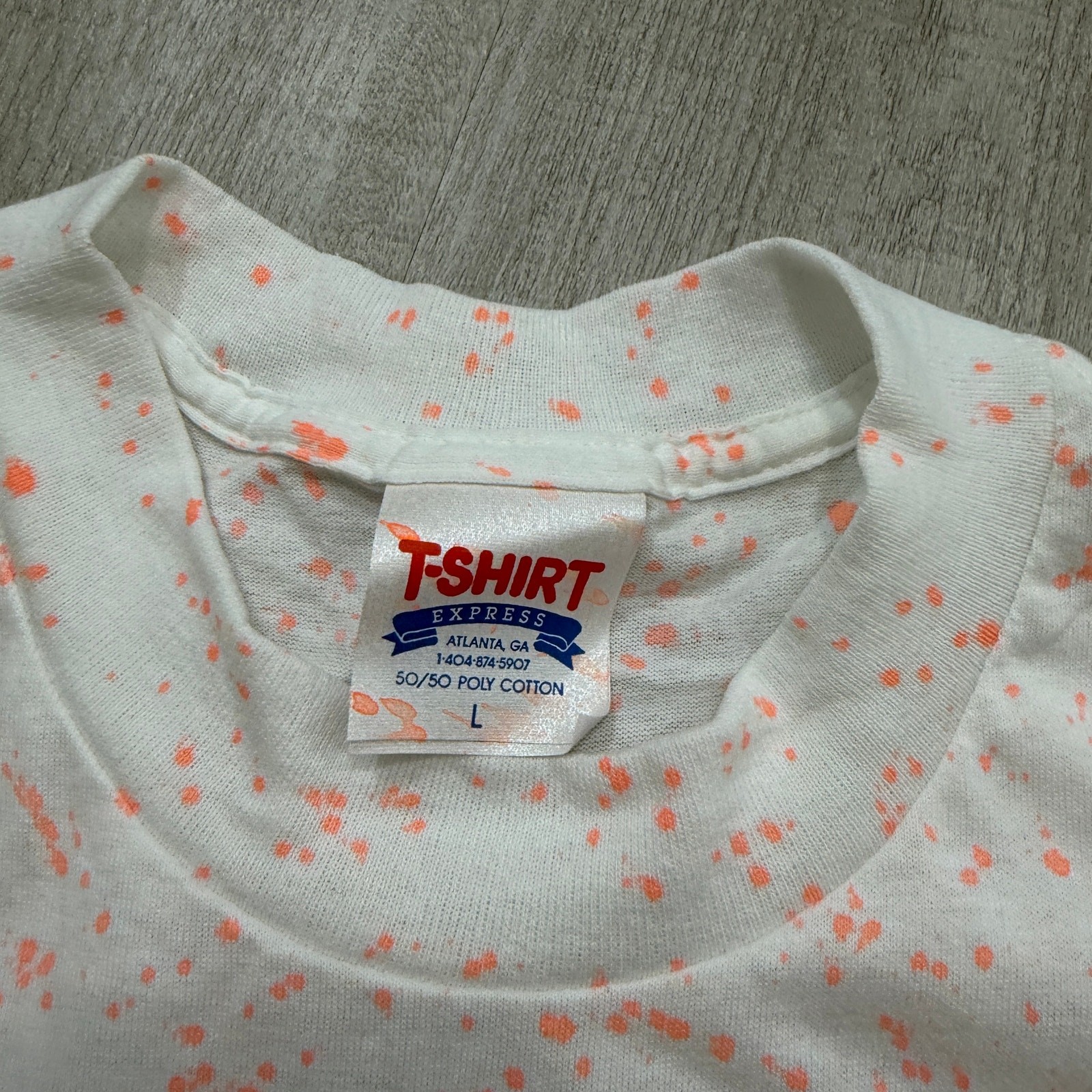 Vintage Iams Pet Food All Over Print Shirt Men’s Large White Orange 90s Cat Dog