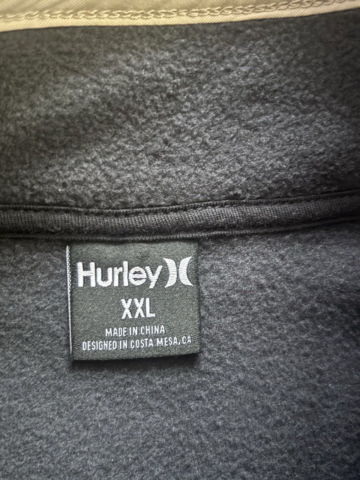 Hurley Blue Quarter Zip/snap Fleece Pullover Mens Sz XXL