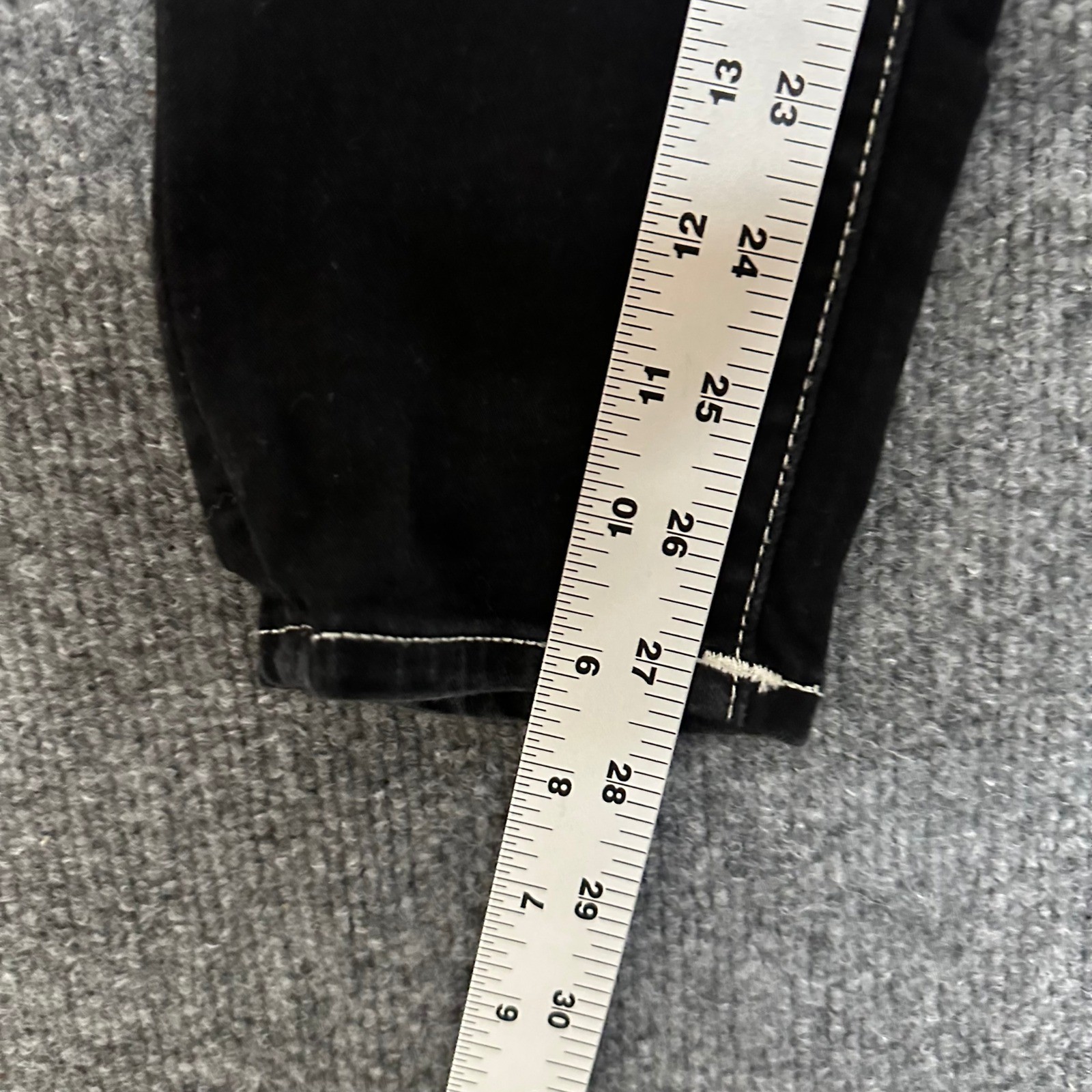 True Religion Jeans Womens Size 31 Black Jennie Curvy Super Skinny Contrast