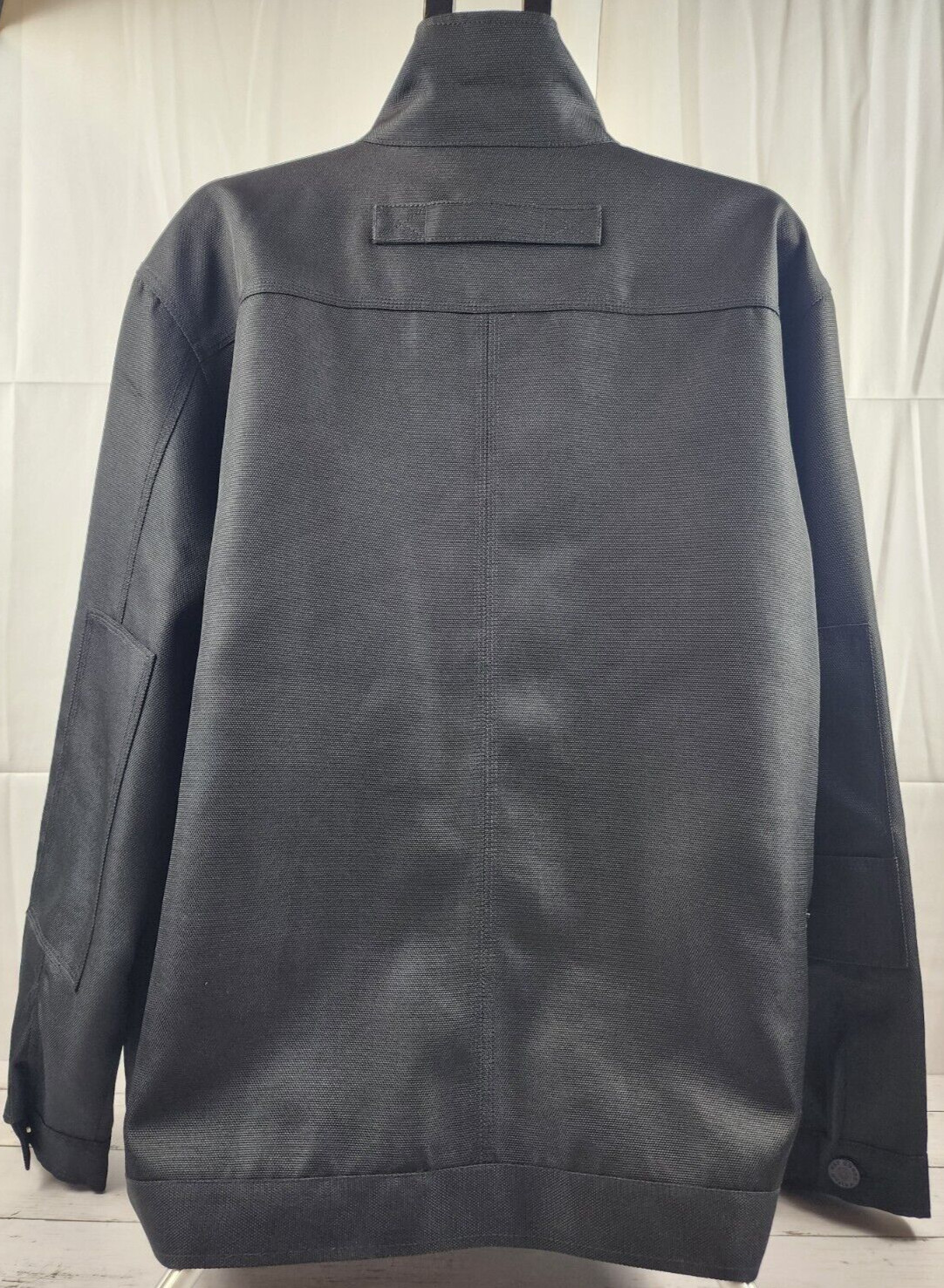 Blouson Style Jacket In Black By TFG & Co., Full Zip/Button/Pockets, Men’s 2XL