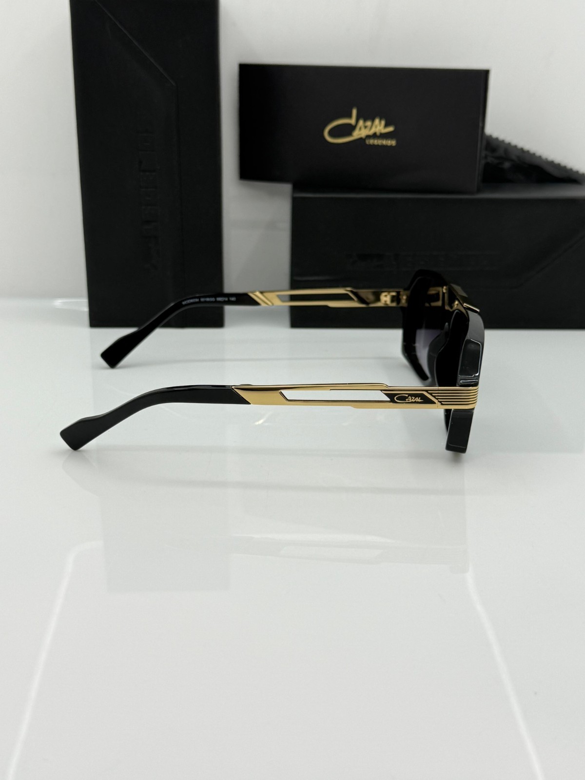 Cazal Sunglasses Legends Black Golden Double Bridge Glasses, fast shipping
