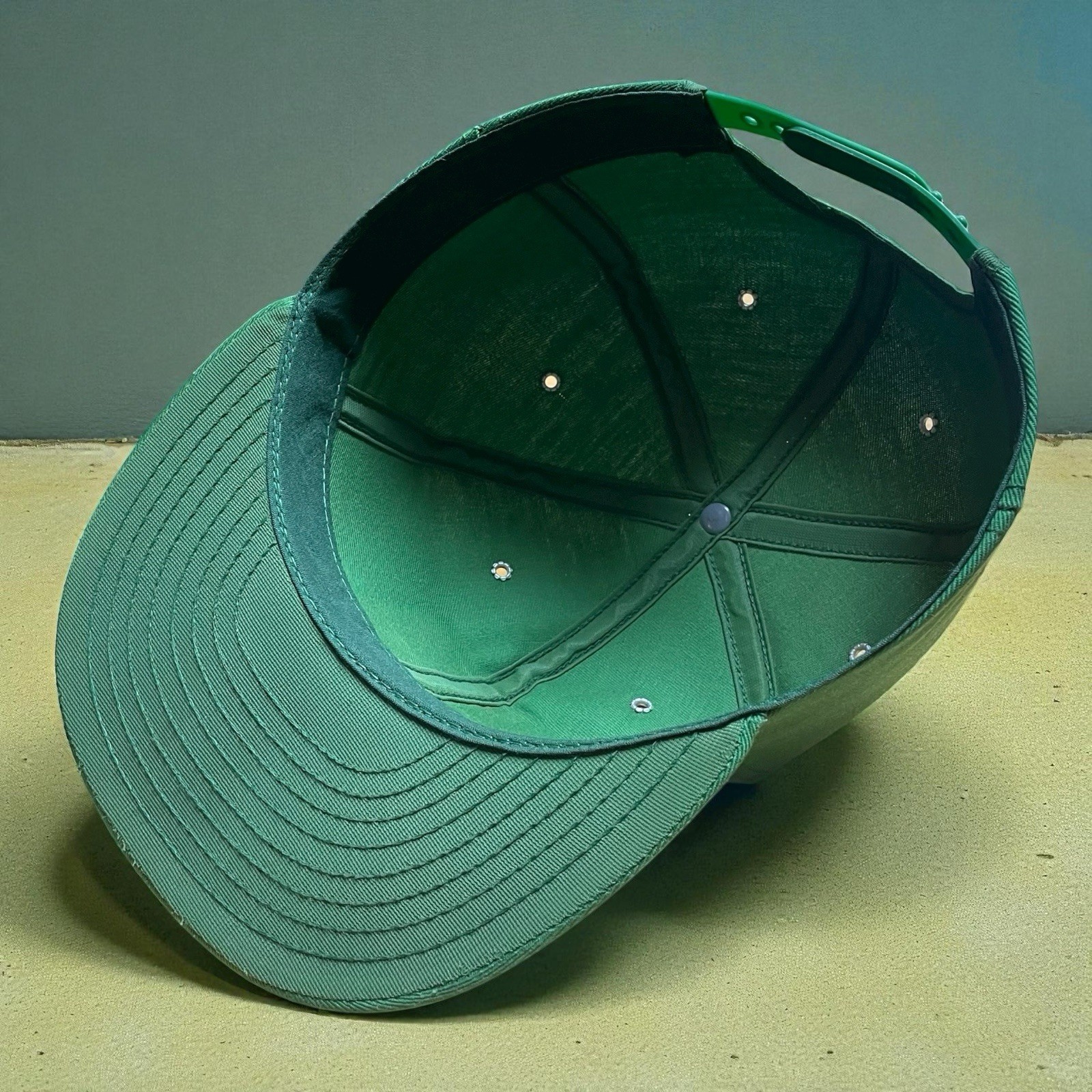 Vintage 80’s John Deere Snapback Hat Green Twill Louisville MFG Co. USA Made