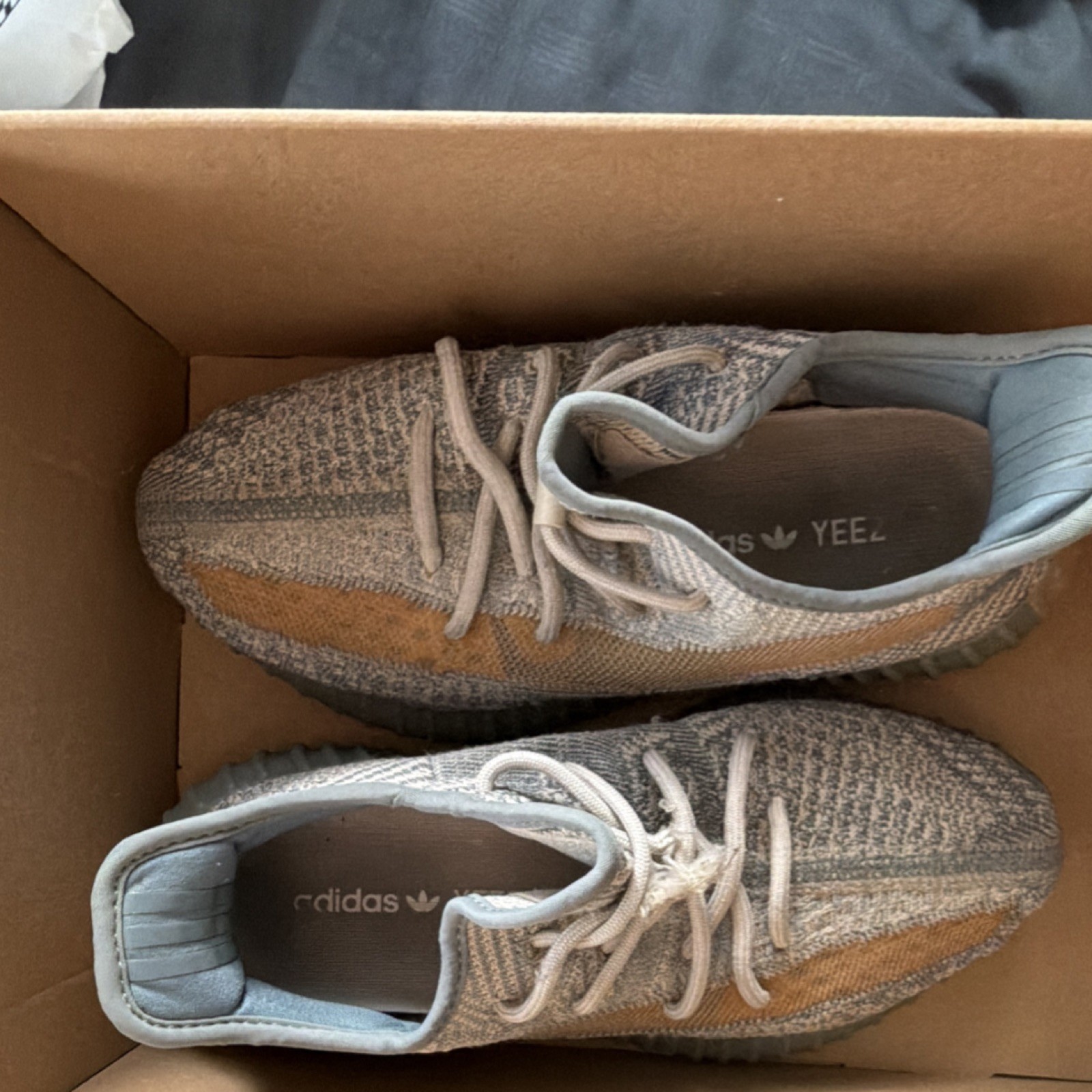 adidas Yeezy Boost 350 V2 Ash Stone Gray Beige Primeknit GW0089 Sneakers Men