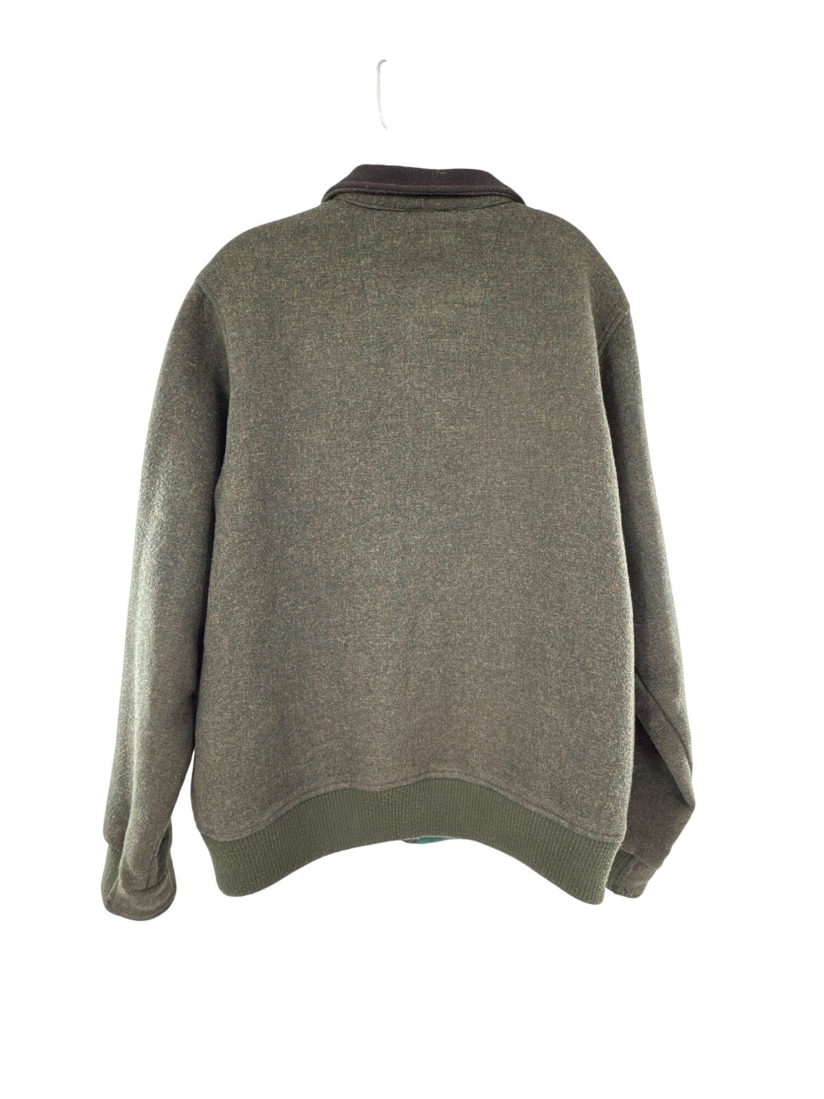 Woolrich Mens Outdoor Wool Jacket M Green Made In China