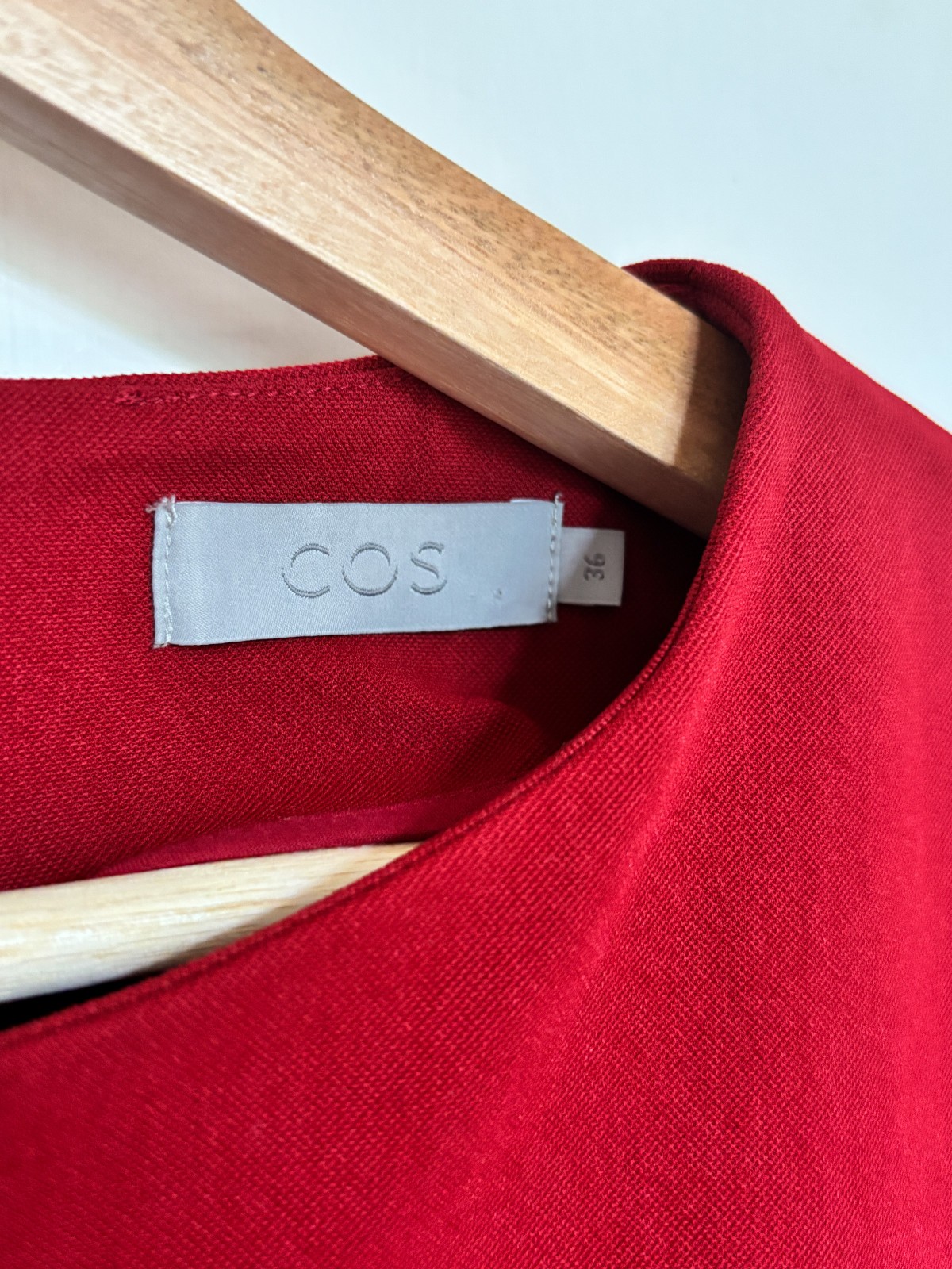 COS Red Blouse UK Size 8 – 3/4 Sleeve, Smart, Work, Pockets, Zip, VGC