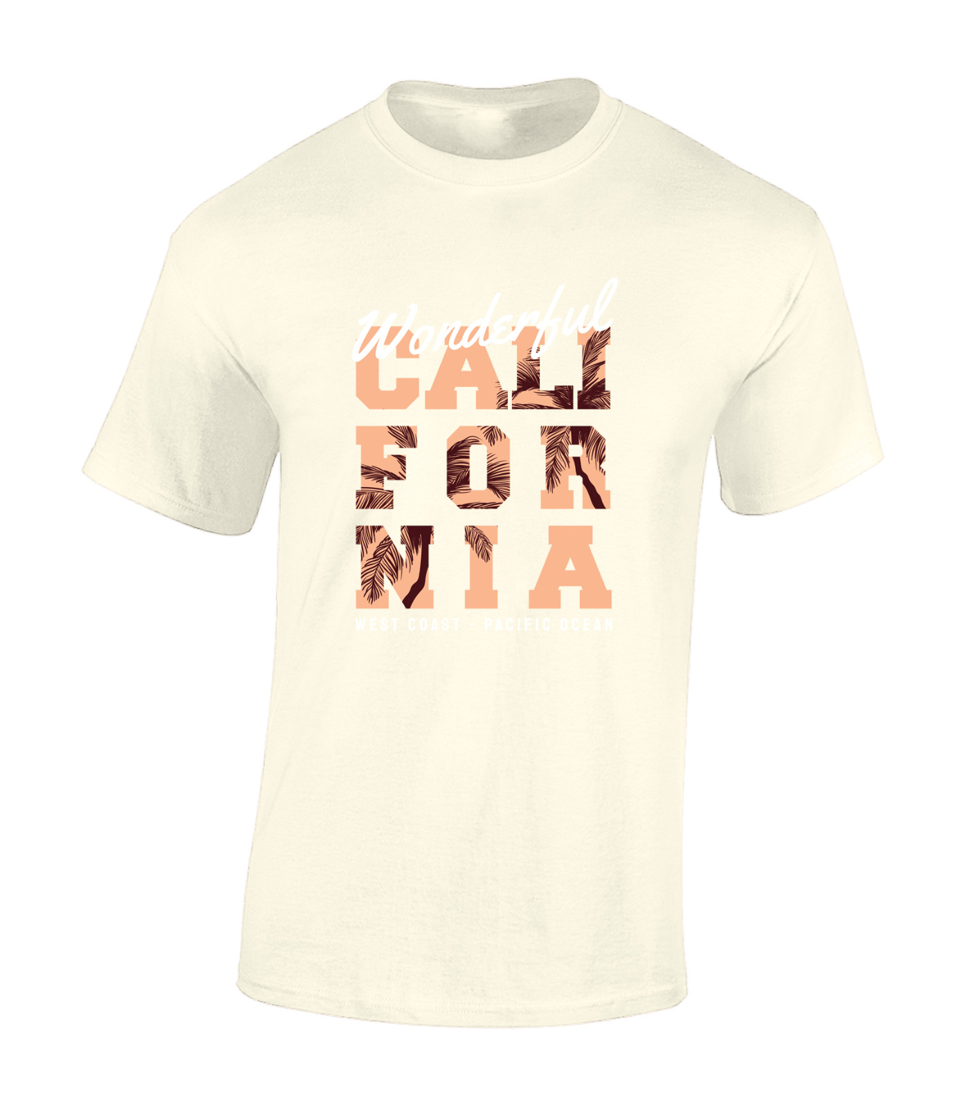 WONDERFUL CALIFORNIA MENS T SHIRT USA SUMMER HOLIDAY CLOTHING CASUAL TOP