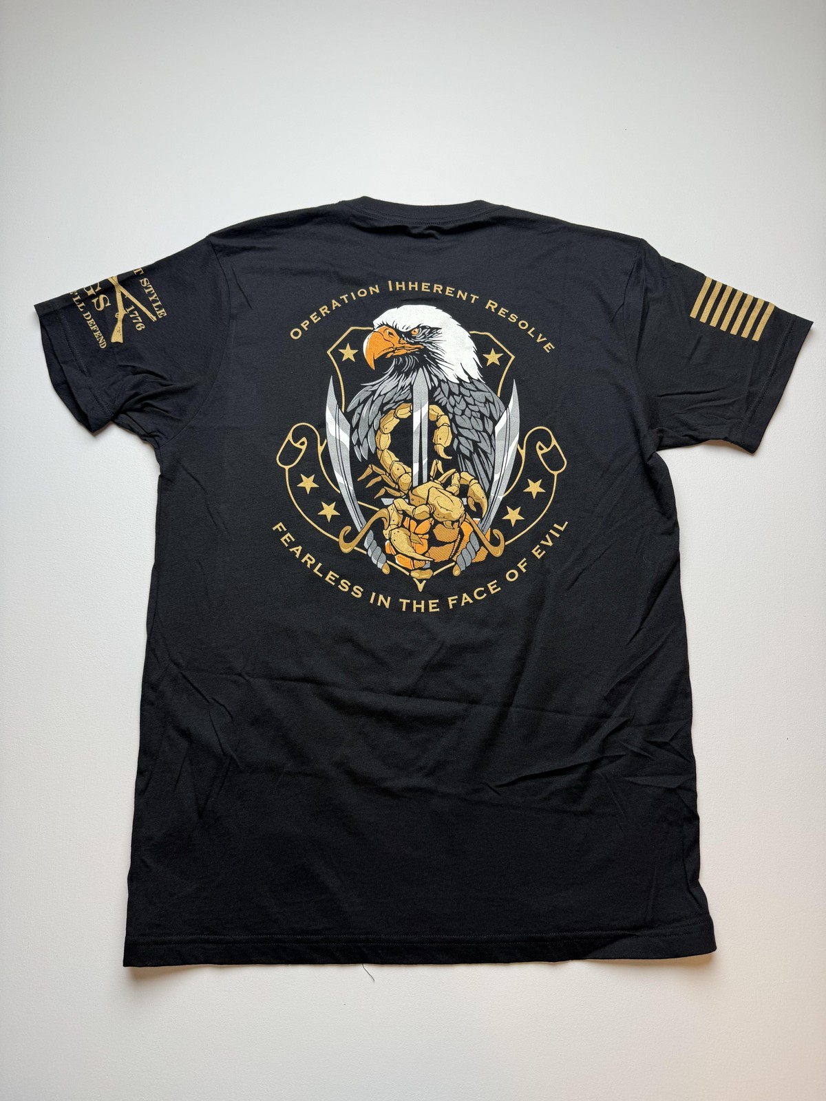 Grunt Style Shirt Mens Large Black Operation Inherent Resolve Tee Patriotic USA