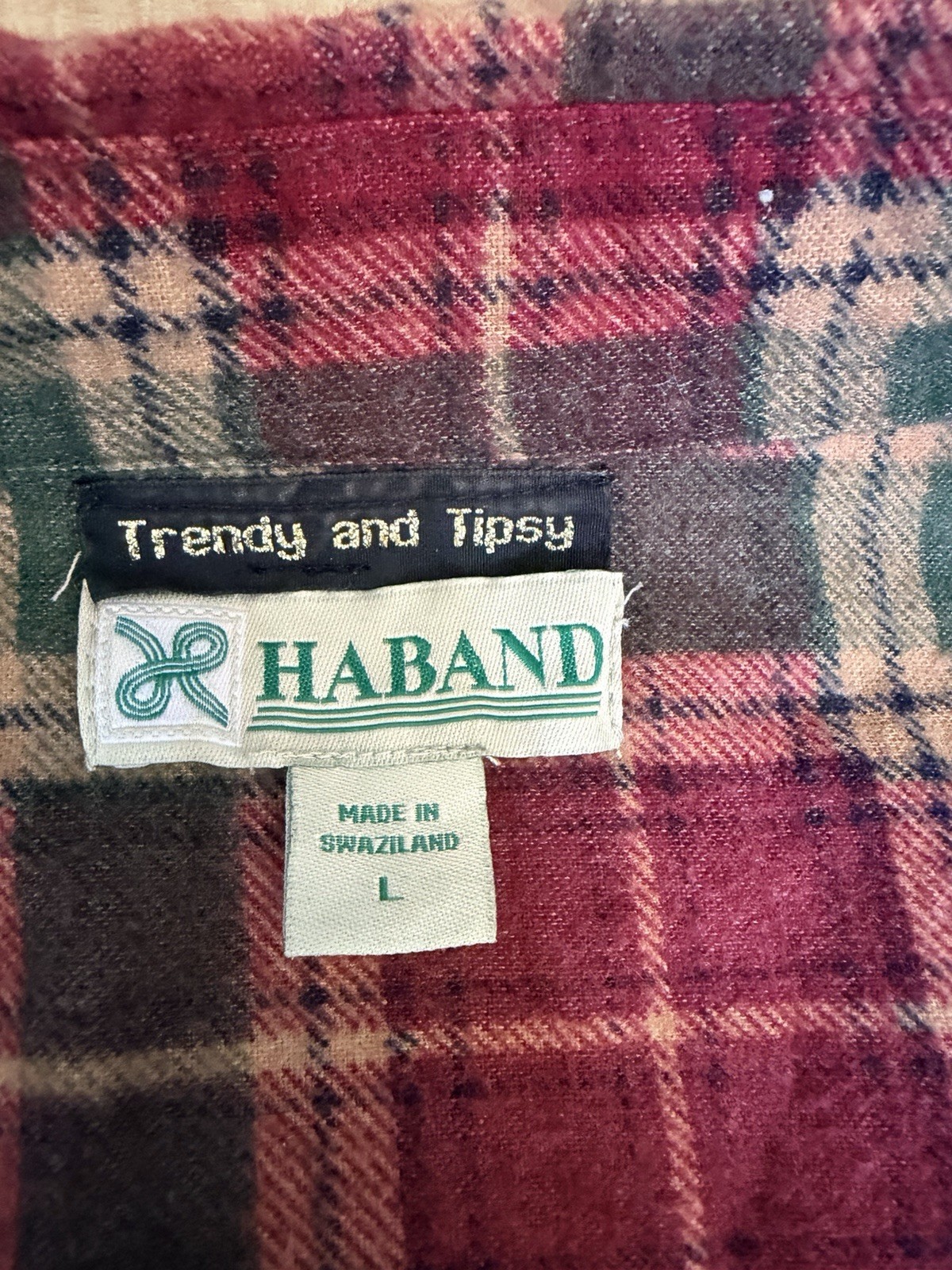 Trendy & Tipsy Reconstructed Vintage Flannel – Floral Back Panel