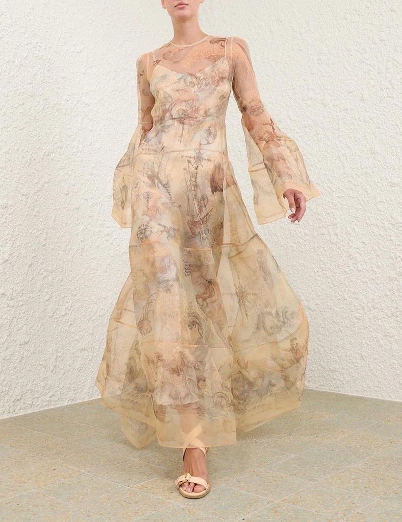 Zimmermann Runway Rebellion Lantern Gown Size AU1