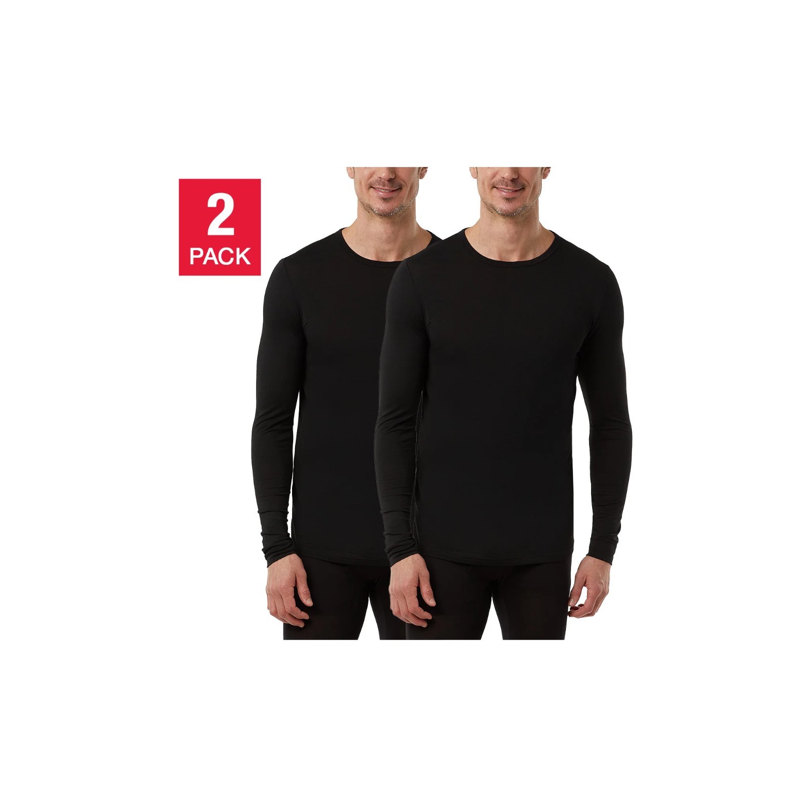 New 32 Degrees Men’s Heat Tee, 2-pack Multi Sizes Choice Black or Multi Color