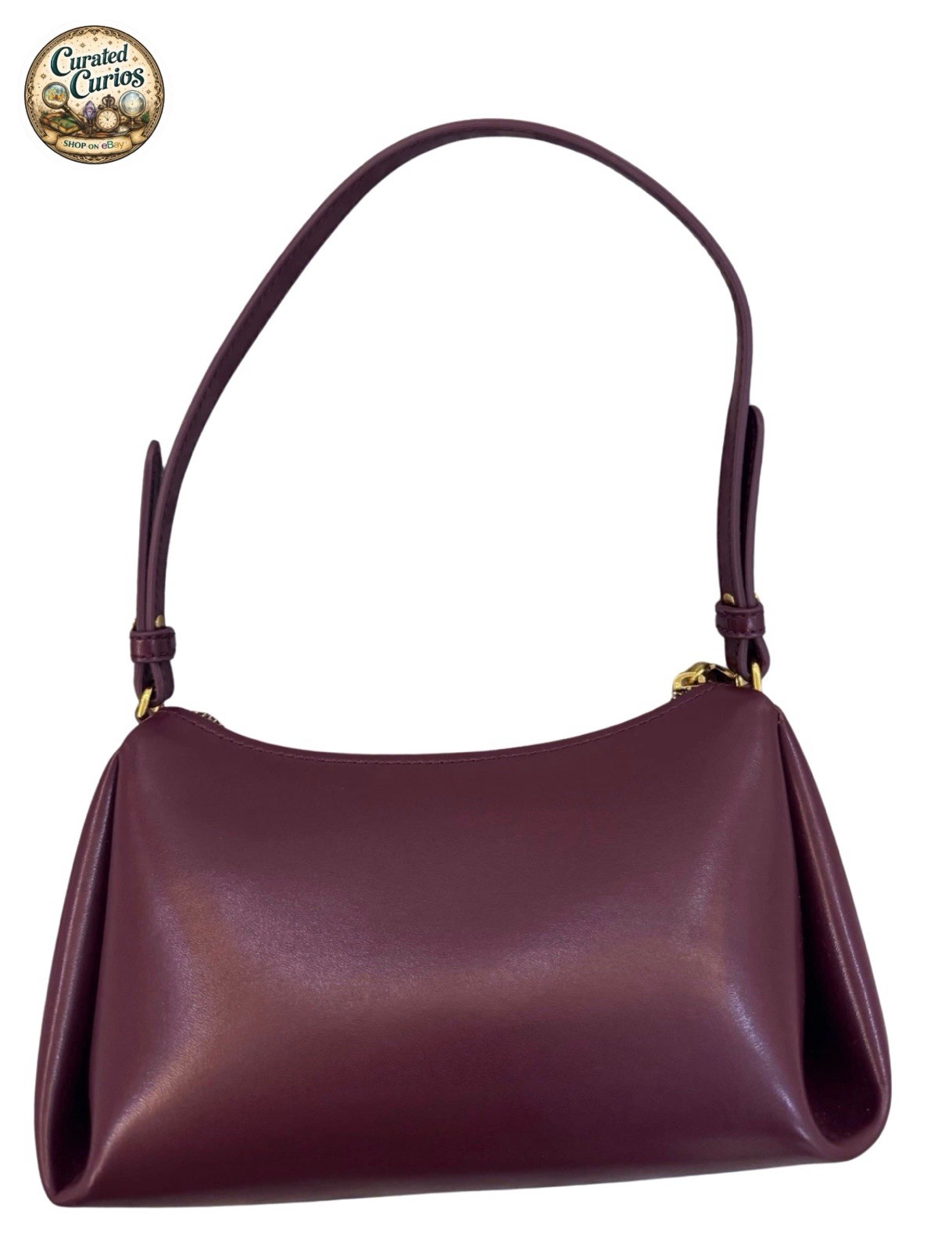 Charles & Keith Burgundy Leather Shoulder