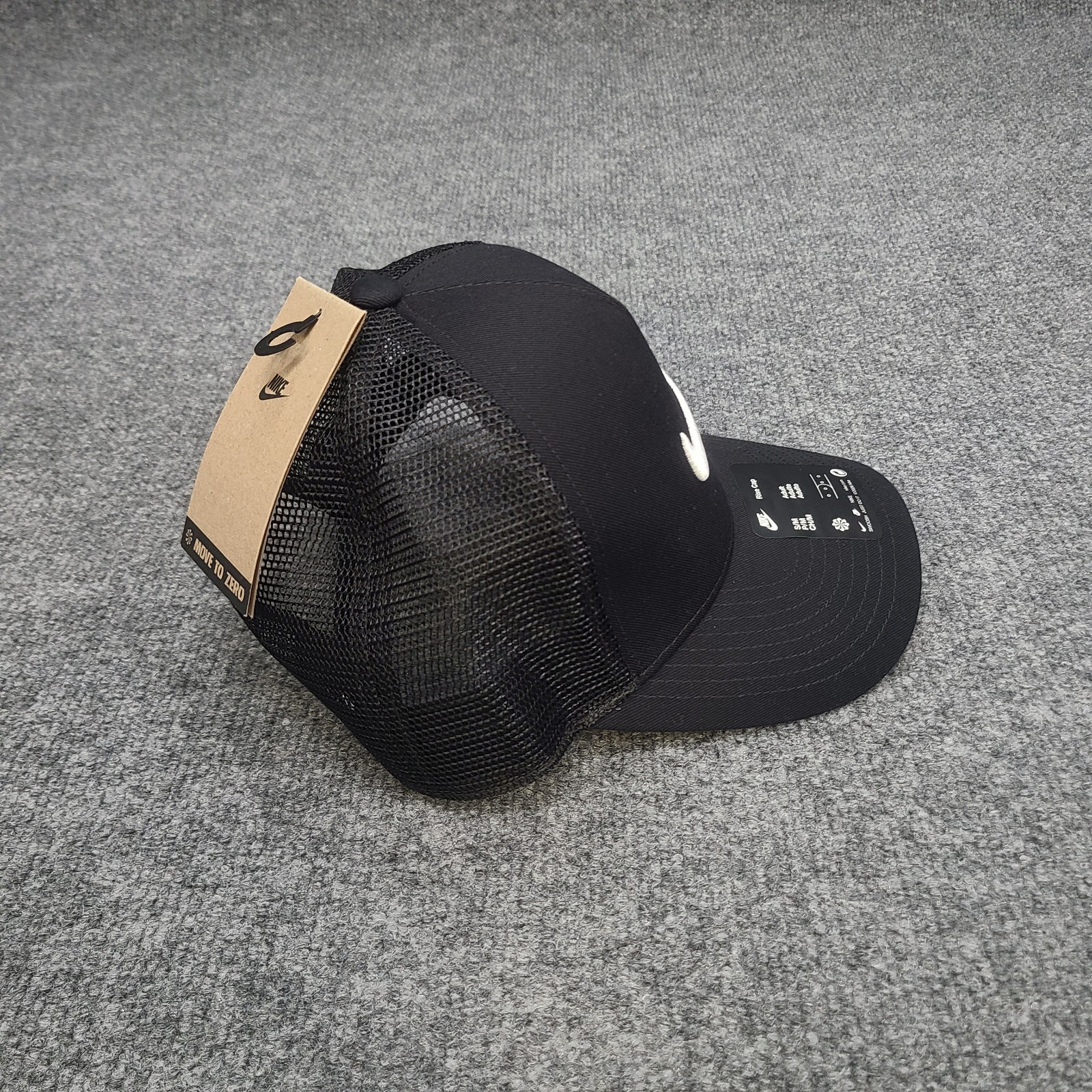 Nike Hat Rise Cap Snapback M/L Black Structured Trucker Adult Unisex II1314 010