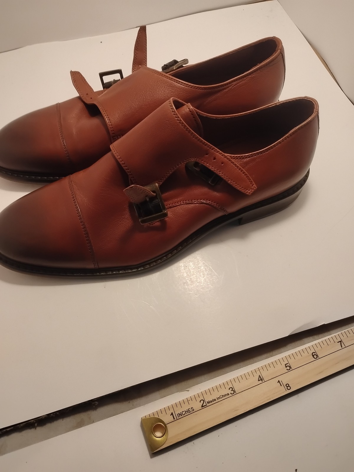 Vintage J&M Est. 1850 Johnston & Murray Maddox Tan Italian Calfskin Double…