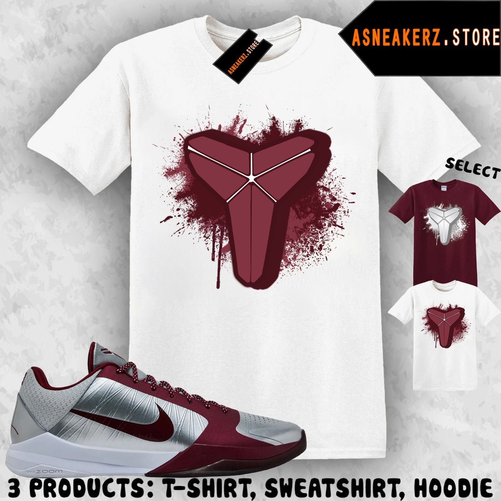 Shirt Matching KB 5 Protro Lower Merion Aces Match Sneaker Mamba Sheath T-Shirt