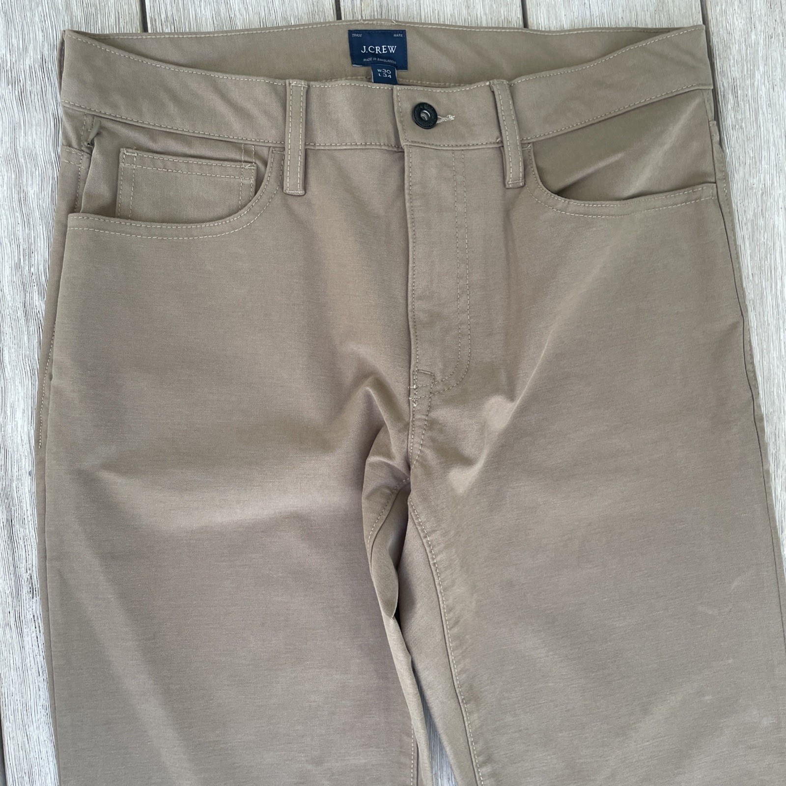 J.Crew Tech Pant 770 Straight Fit Khaki Stretch Performance Chino Pants 30x34NEW