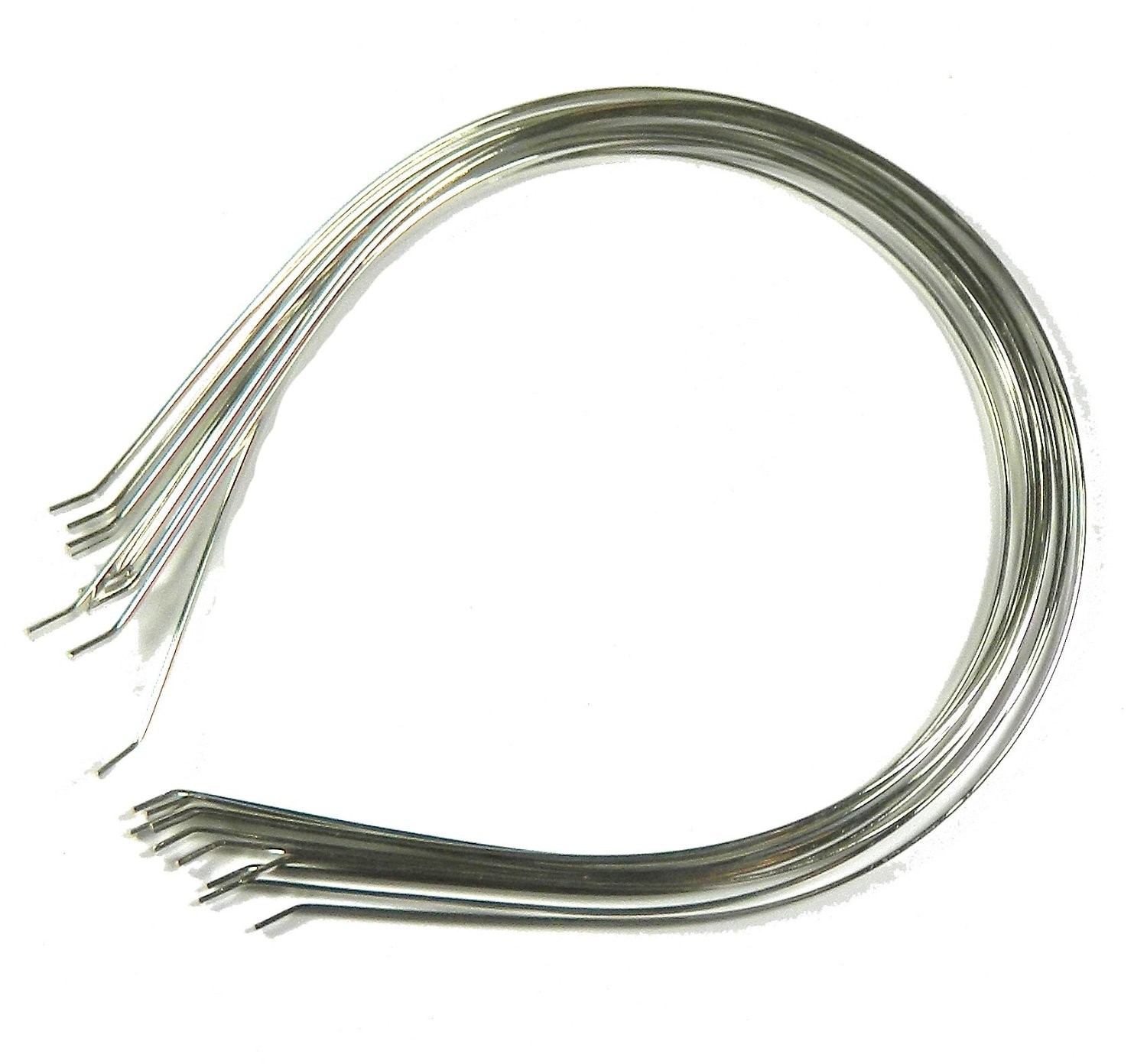 12 PCS Metal Headbands with Bent End Available in Silver or Black Color 4mm, 6mm