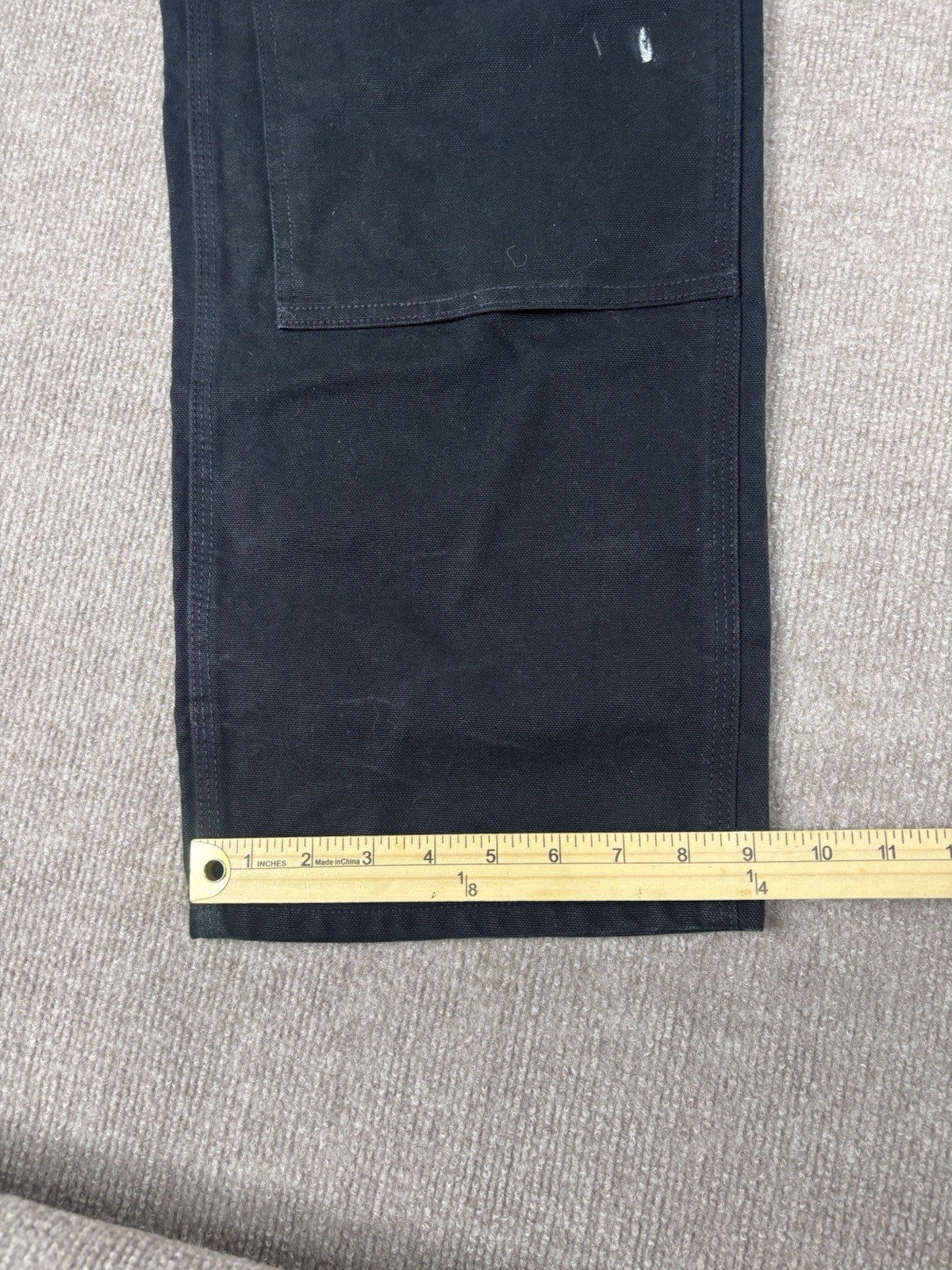 Carhartt Double Knee Canvas Carpenter Pants 38×32 B01 BLK Black Workwear Outdoor