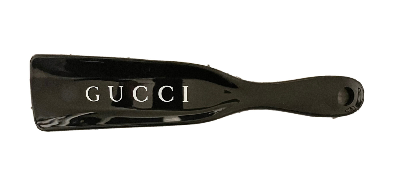GUCCI Shoe Horn 7″ Designer Logo – Black Heavy Plastic NEW In Wrapper
